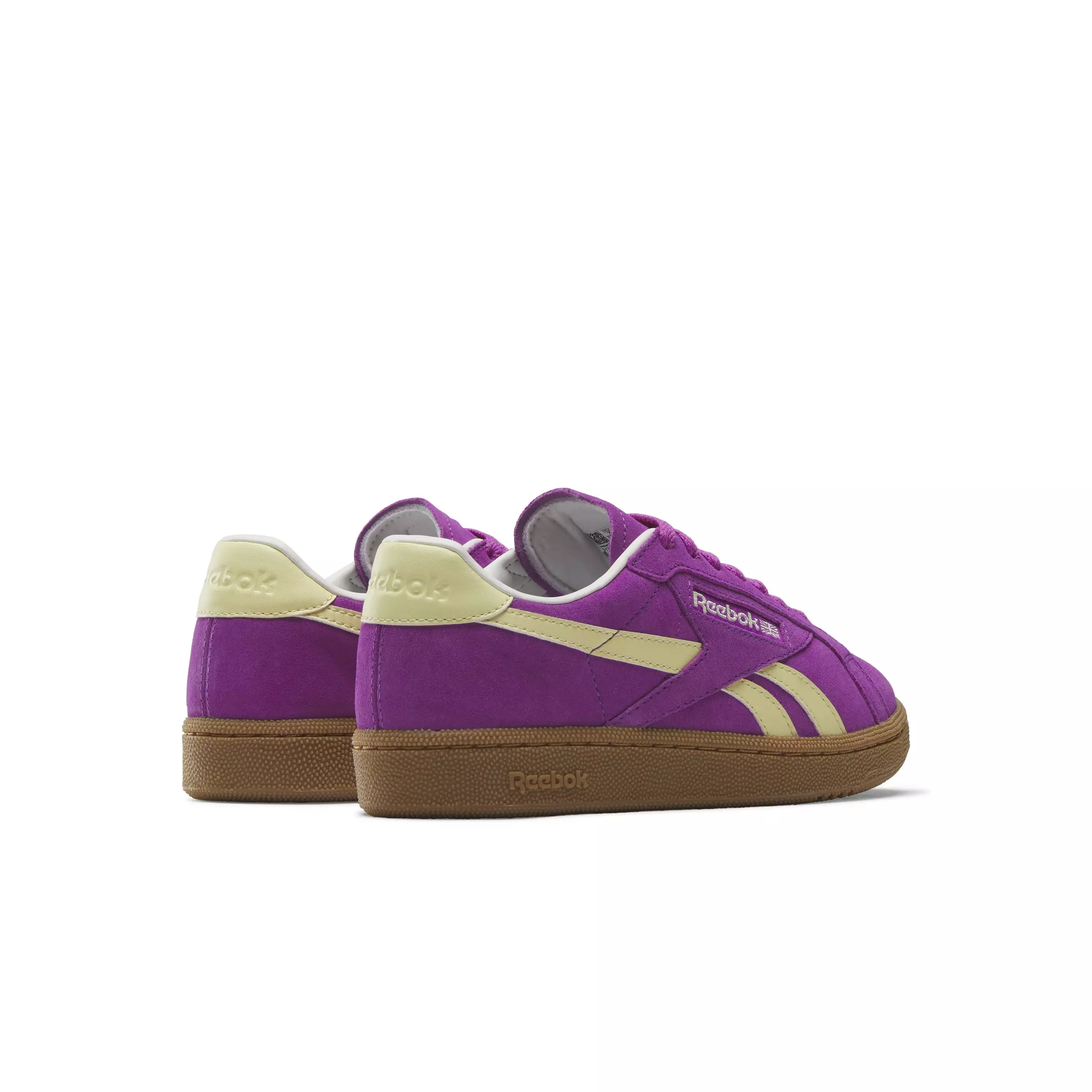 Reebok Club C Grounds UK "Purple/Light Yellow/Gum" Women's Shoe - PURPLE/LT YELLOW/GUM
