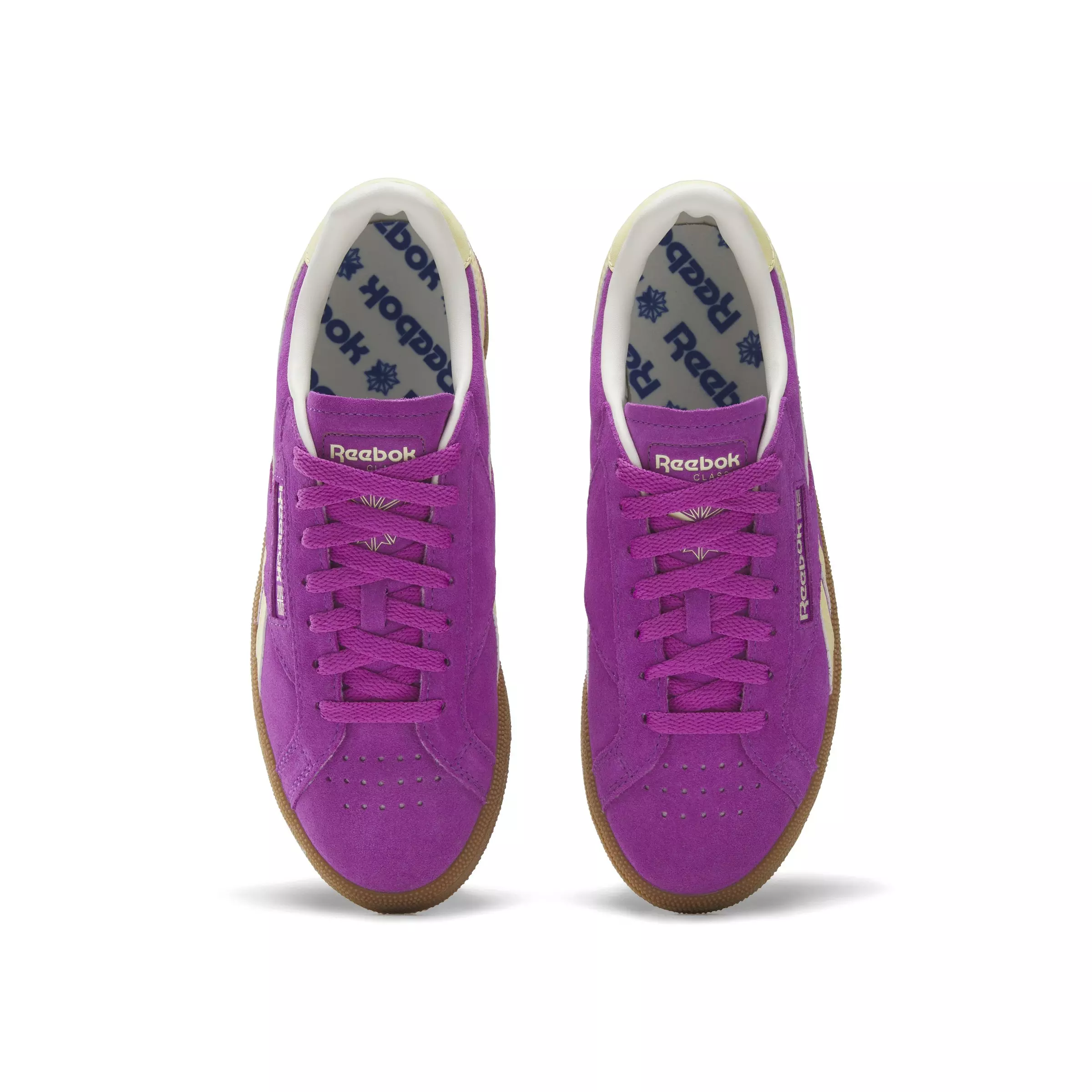 Reebok Club C Grounds UK "Purple/Light Yellow/Gum" Women's Shoe - PURPLE/LT YELLOW/GUM