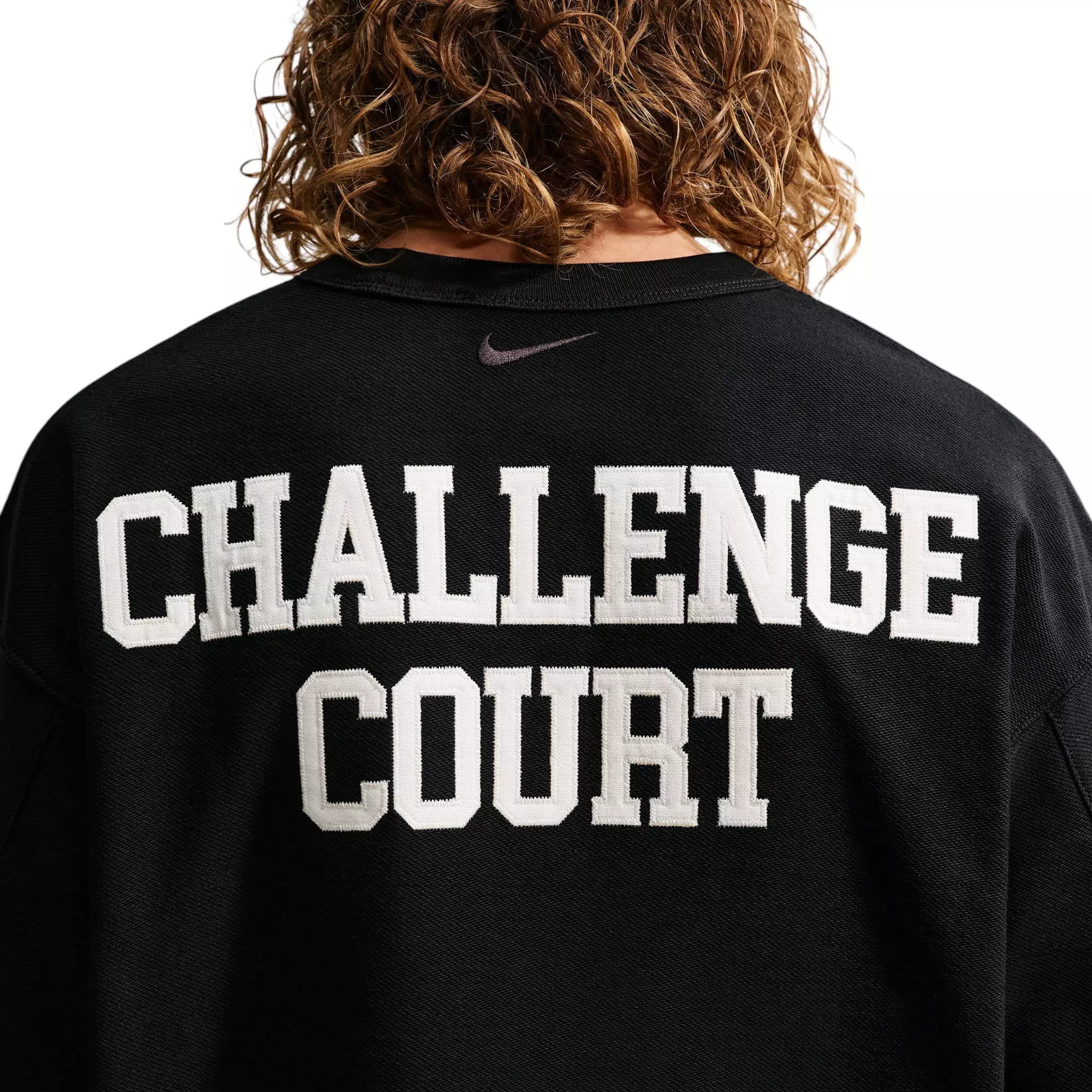 Nike Men's Club Rules French Terry Crew-Neck Sweatshirt - BLACK