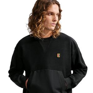 Nike Men's Club Rules French Terry Crew-Neck Sweatshirt - BLACK