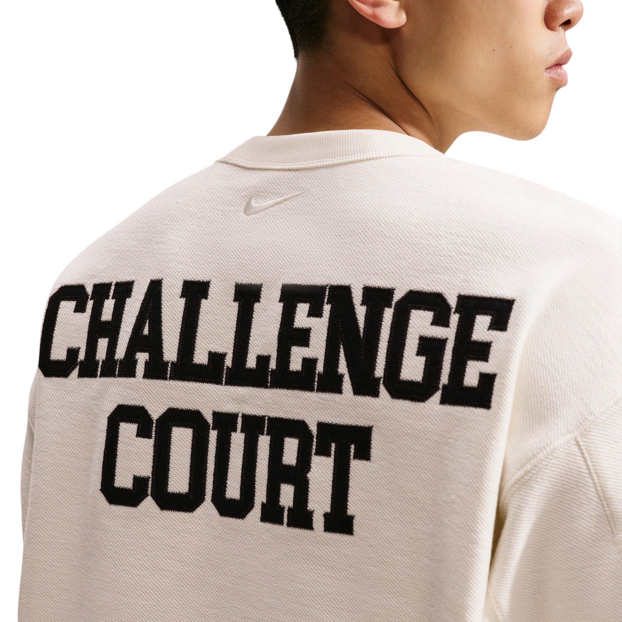Nike Men's Club Rules French Terry Crew-Neck Sweatshirt - WHITE