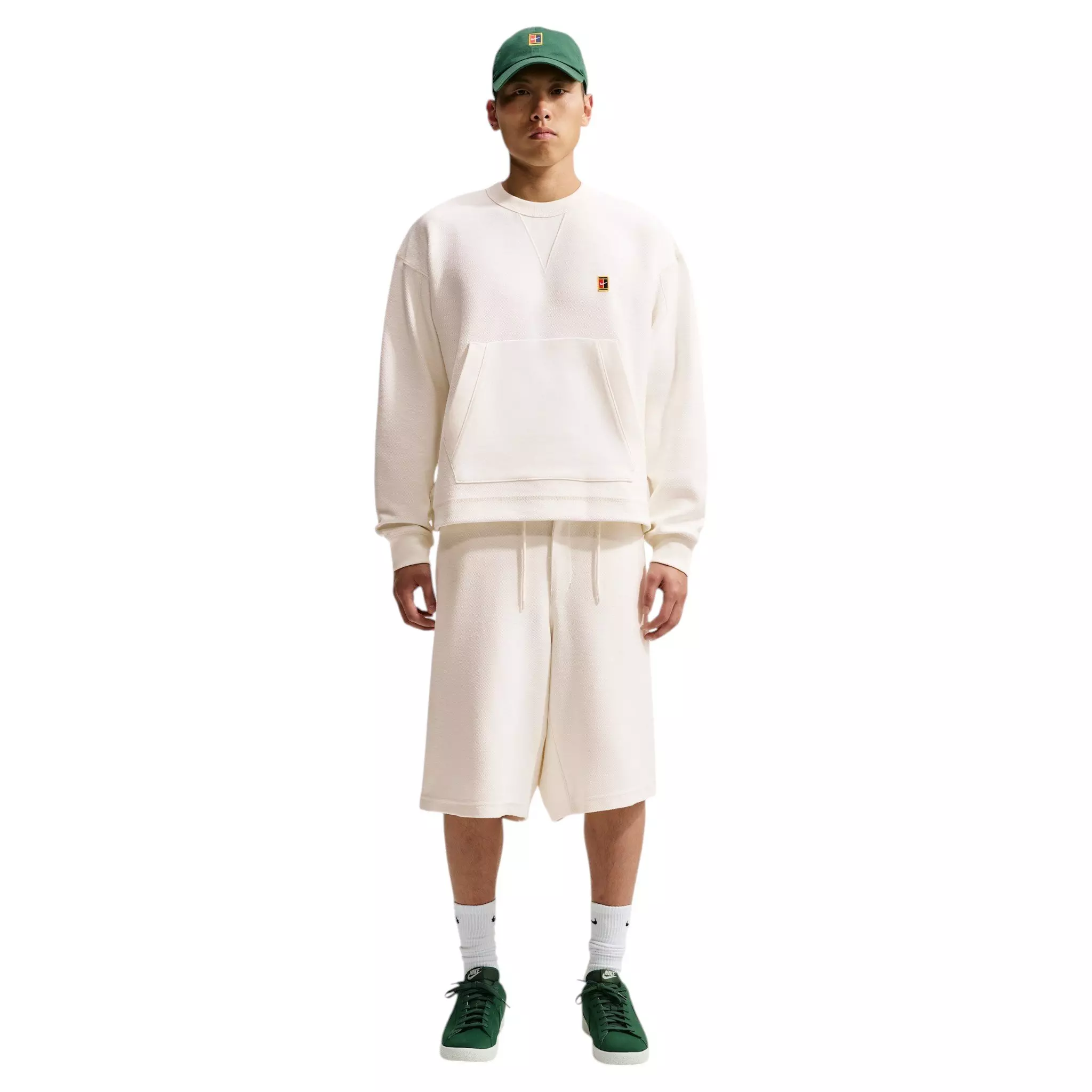 Nike Men's Club Rules French Terry Crew-Neck Sweatshirt - WHITE