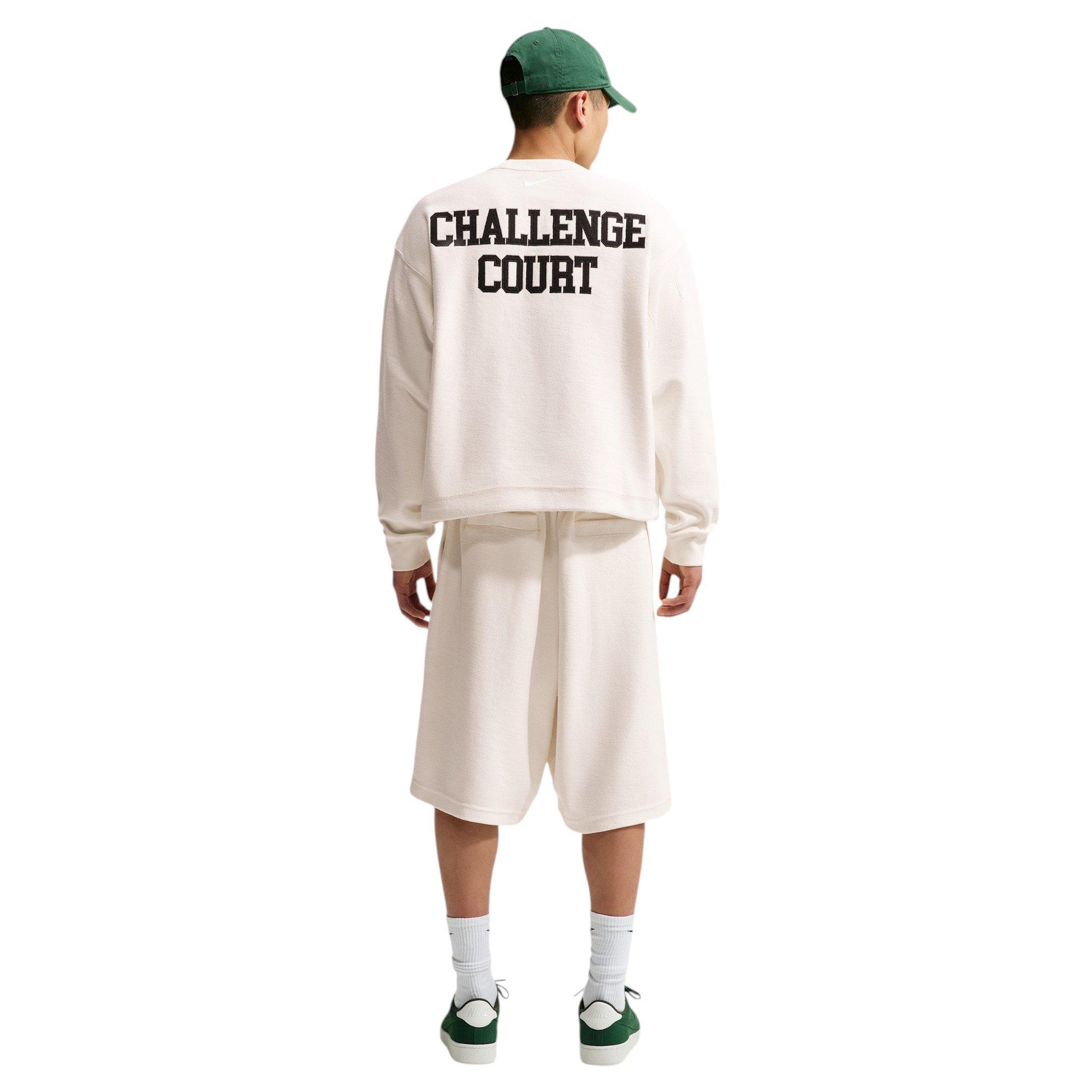 Nike Men's Club Rules French Terry Crew-Neck Sweatshirt - WHITE