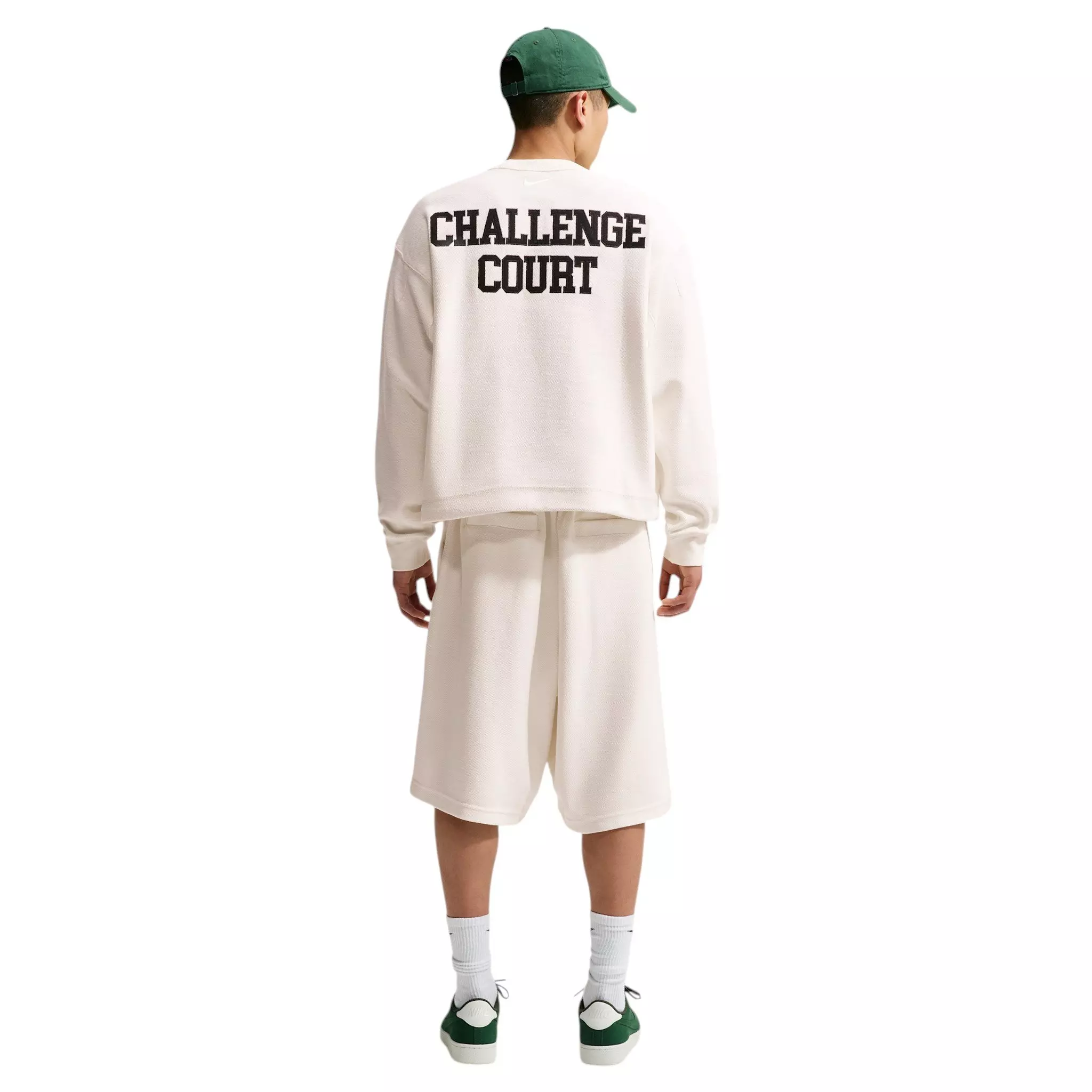 Nike Men's Club Rules French Terry Crew-Neck Sweatshirt - WHITE