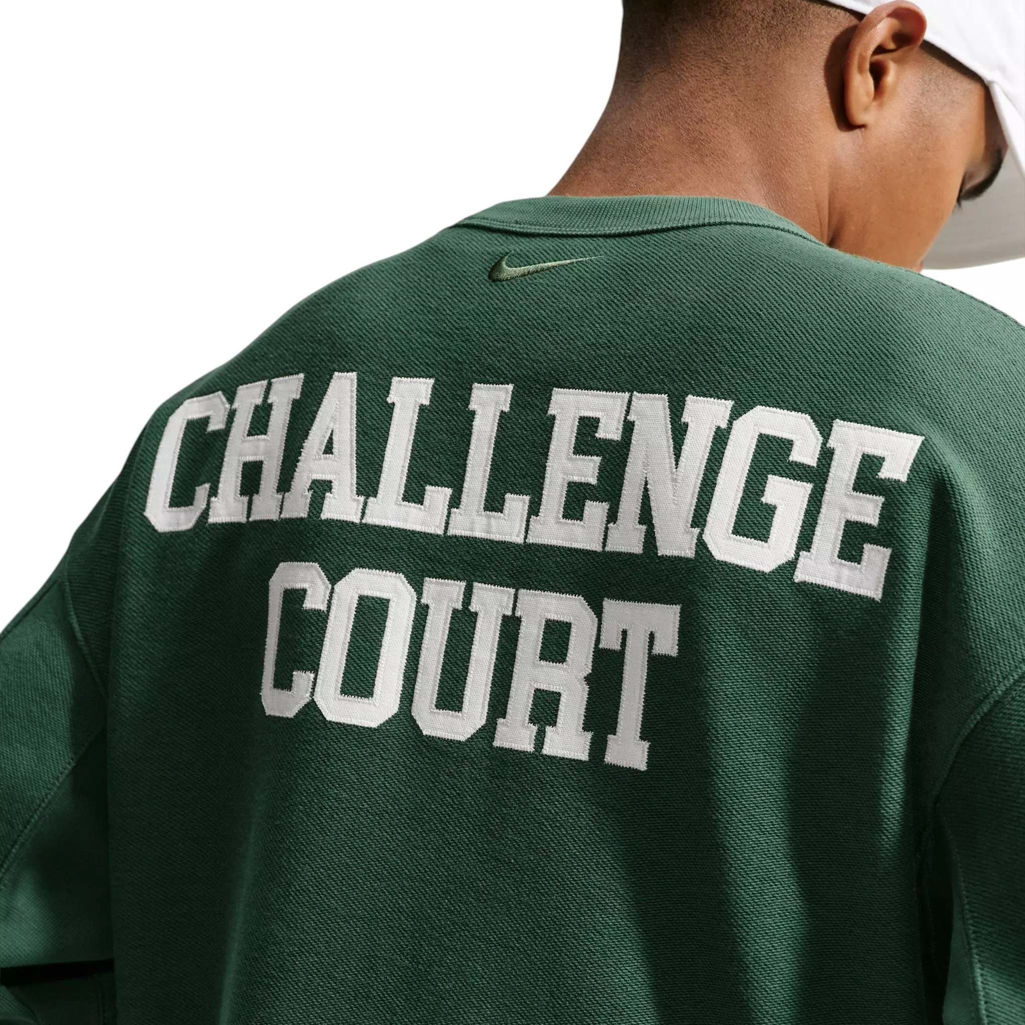 Nike Men's Club Rules French Terry Crew-Neck Sweatshirt - GREEN