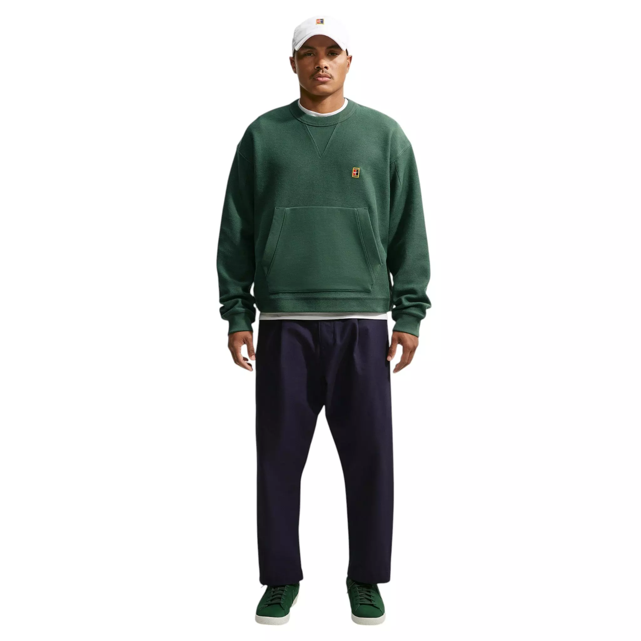 Nike Men's Club Rules French Terry Crew-Neck Sweatshirt - GREEN
