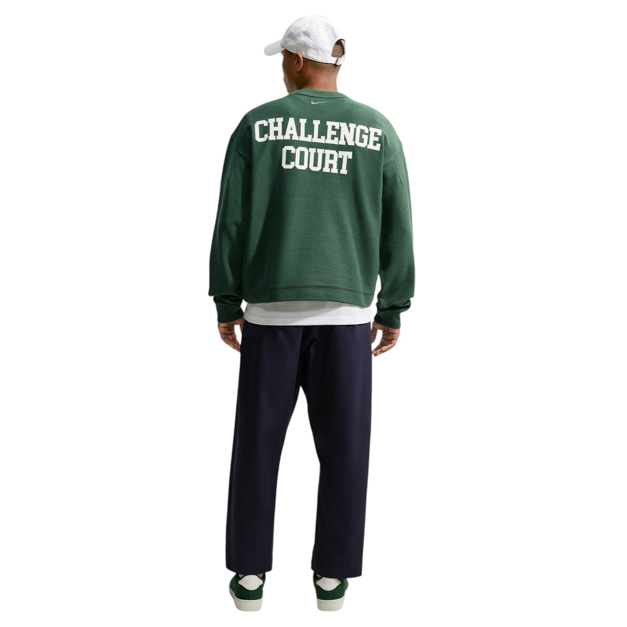 Nike Men's Club Rules French Terry Crew-Neck Sweatshirt - GREEN