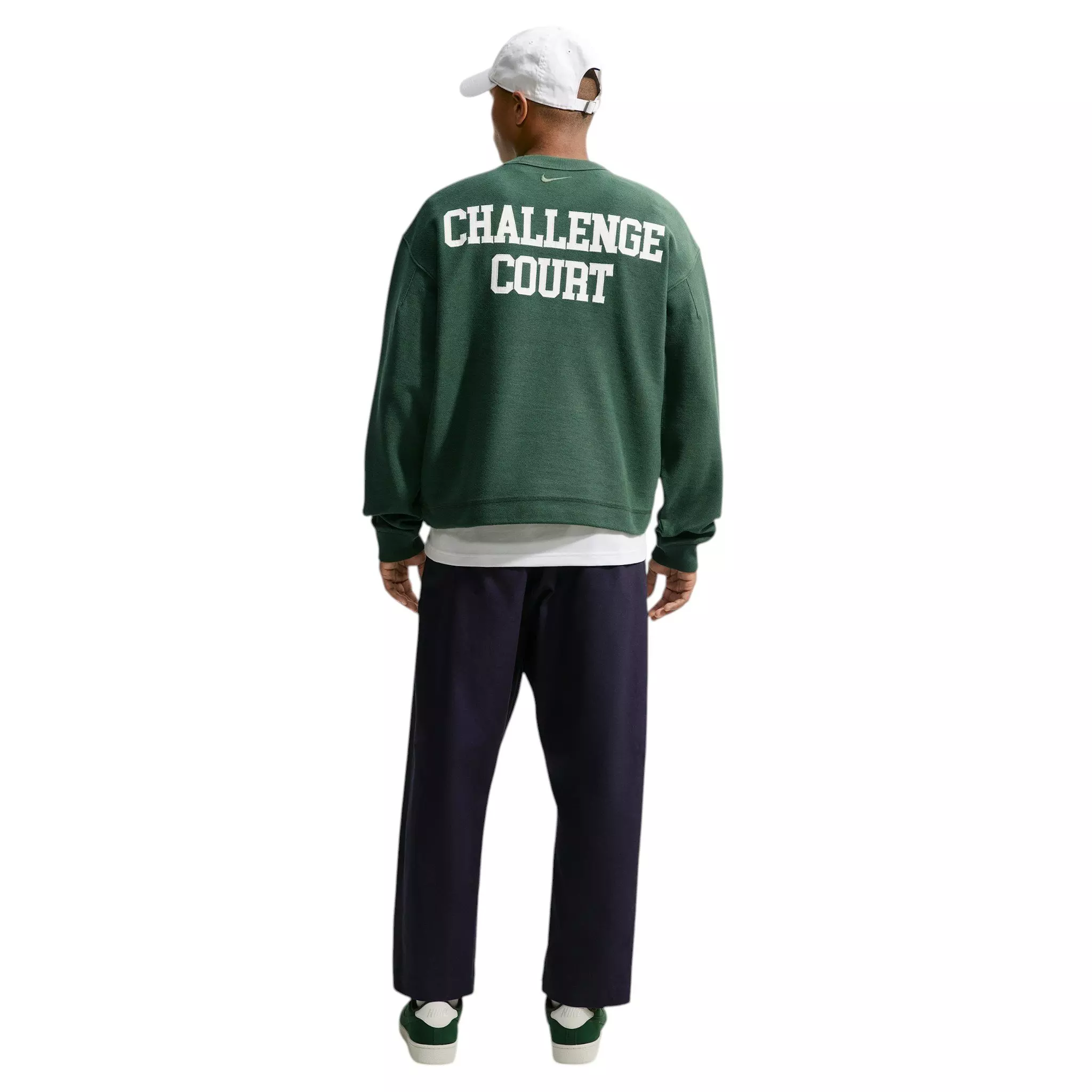 Nike Men's Club Rules French Terry Crew-Neck Sweatshirt - GREEN
