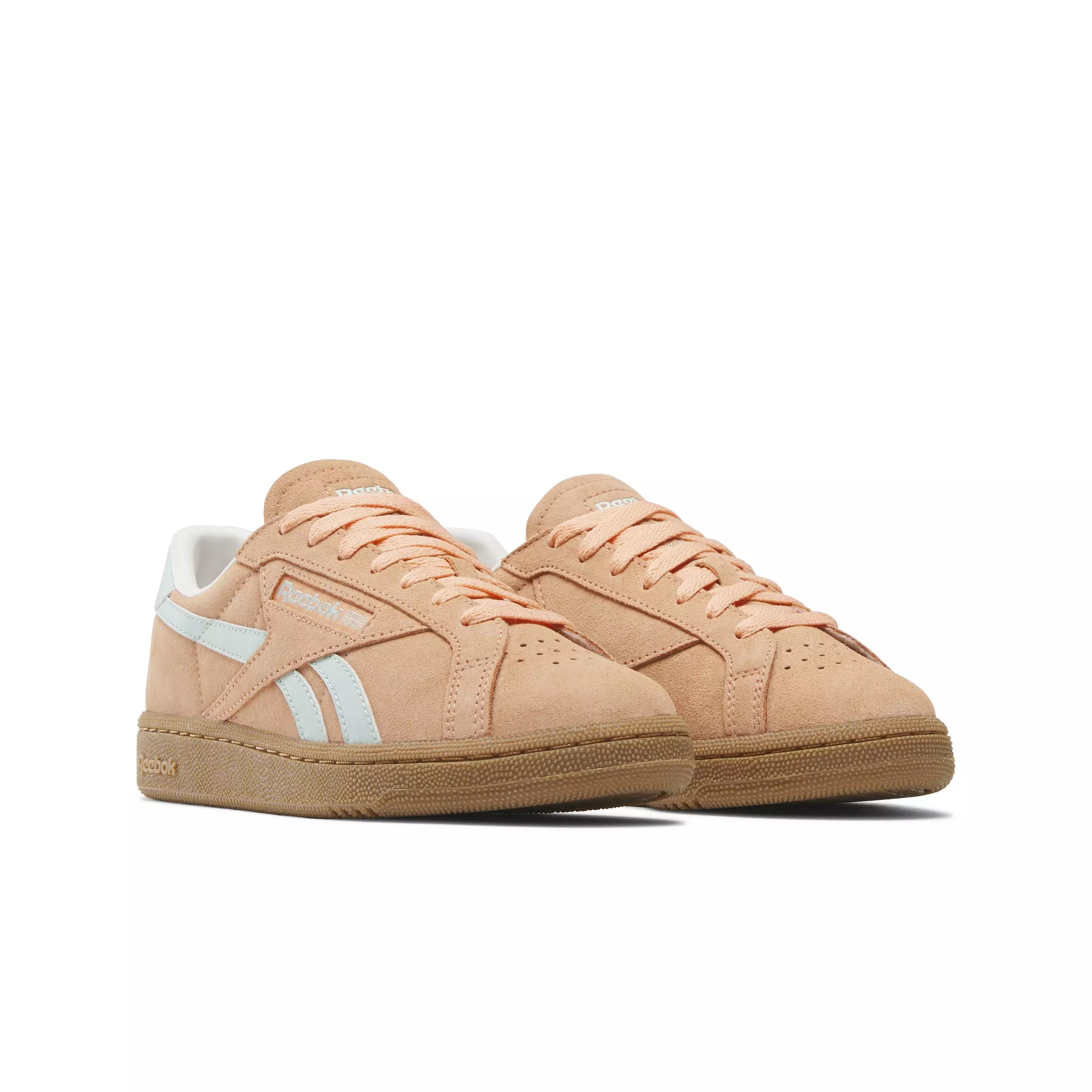 Reebok Club C Grounds UK "Orange/Light Blue/Gum" Women's Shoe - ORANGE/LT BLUE/GUM