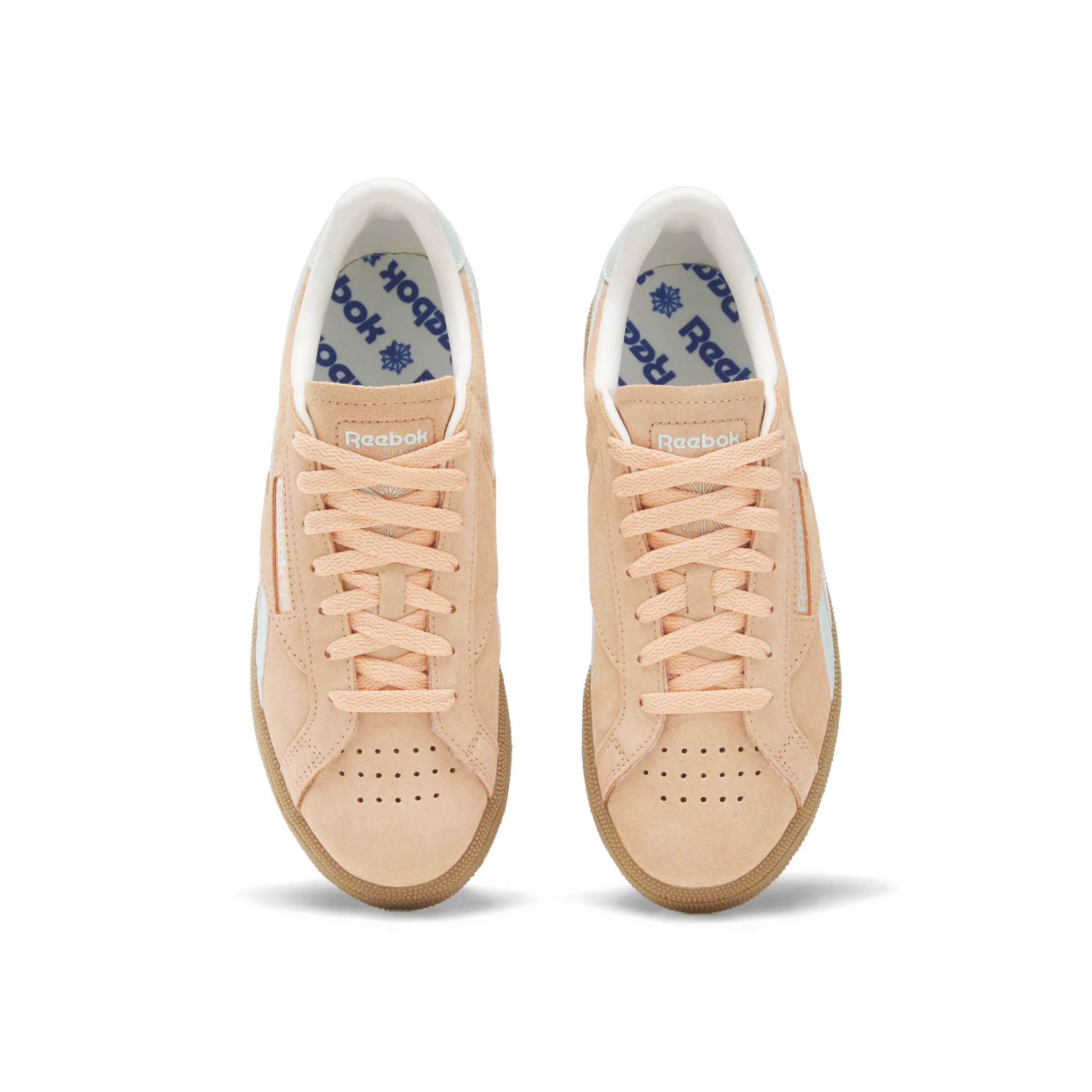 Reebok Club C Grounds UK "Orange/Light Blue/Gum" Women's Shoe - ORANGE/LT BLUE/GUM