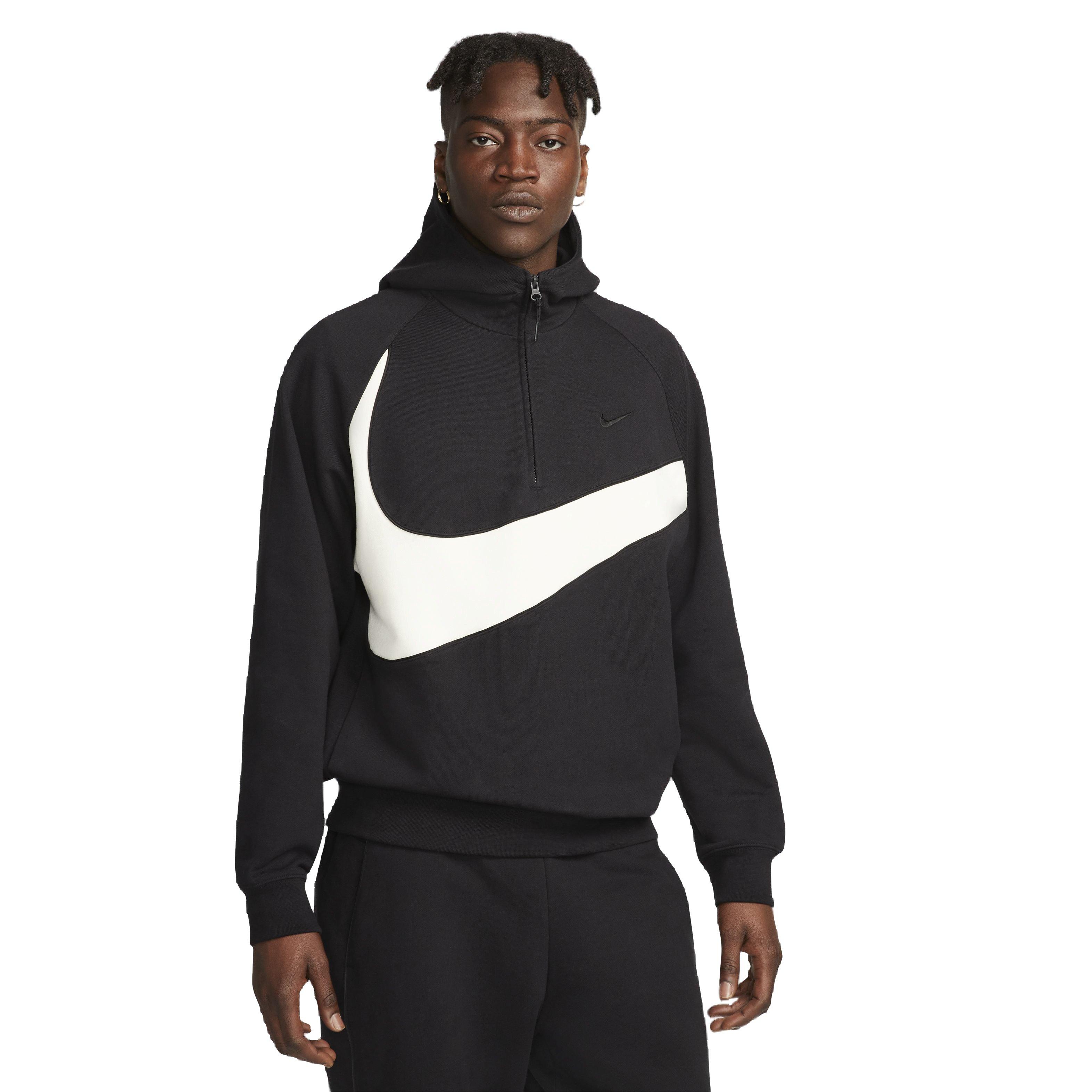 【ナイキ】フーディ Nike Swoosh Half Zip Fleece Hoodie Black Black Nike Swoosh 1/2-Zip Fleece Hoodie | SVD