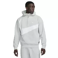 Nike Men's Swoosh 1/2 Zip Fleece Hoodie - SILVER