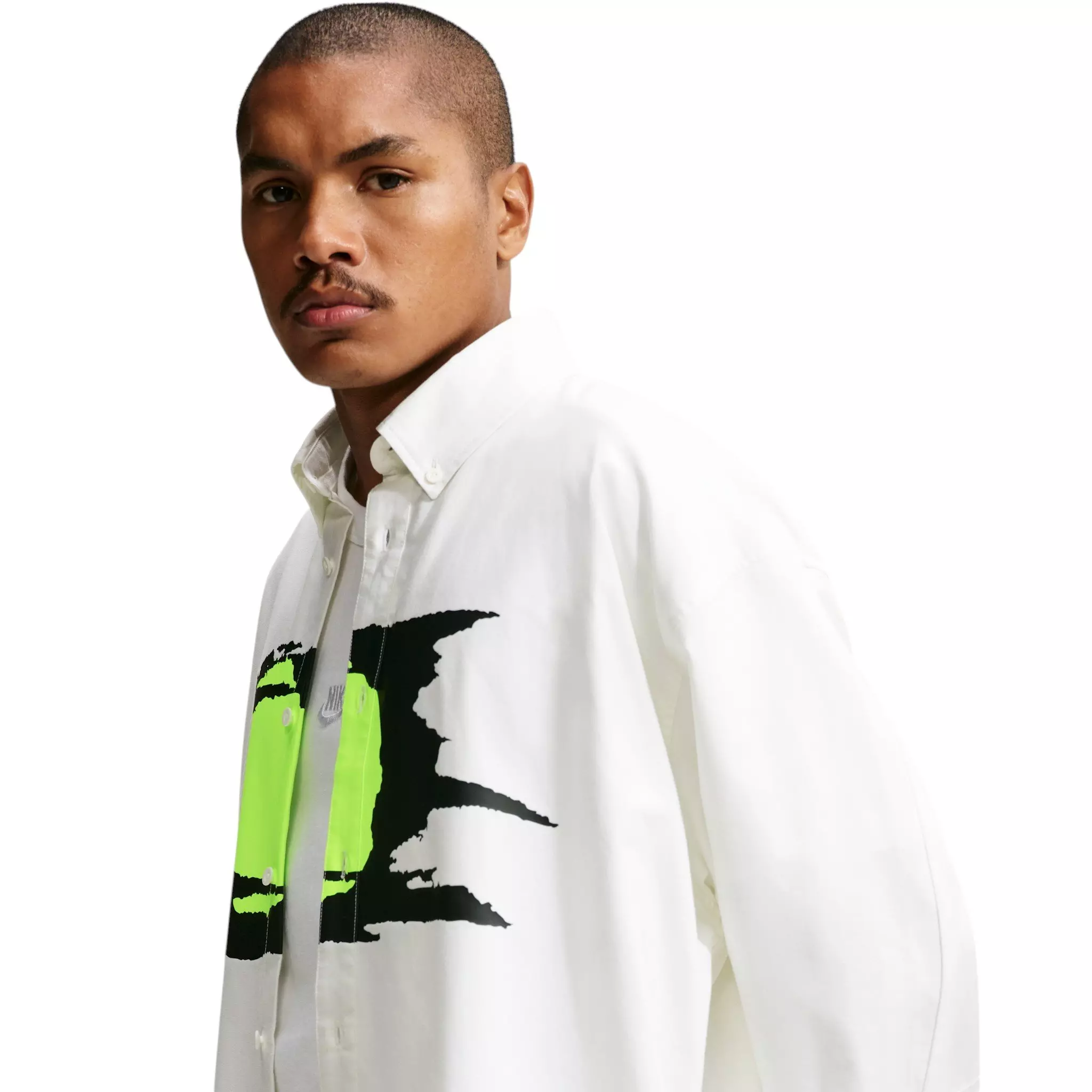Nike Men's Club Rules Long-Sleeve Oxford Top - WHITE/WHITE