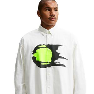 Nike Men's Club Rules Long-Sleeve Oxford Top - WHITE/WHITE