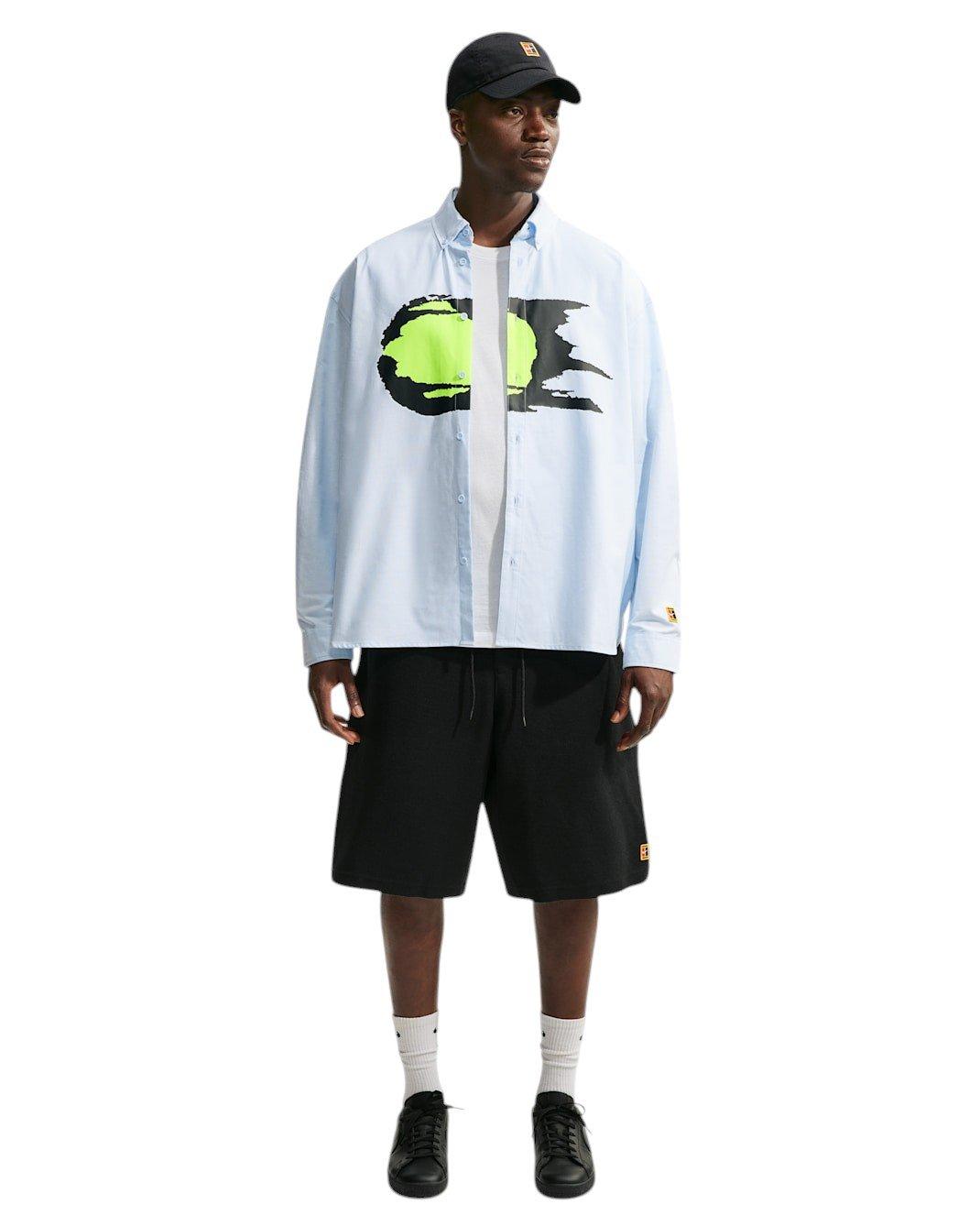 Nike Men's Club Rules Long-Sleeve Oxford Top - BLUE
