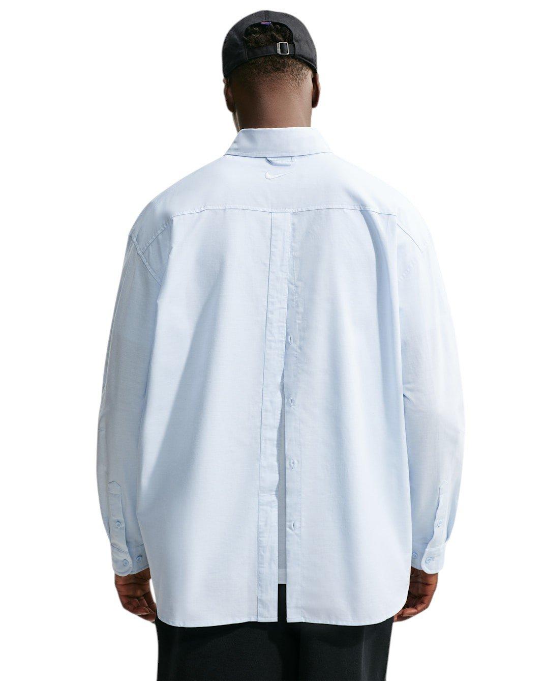 Nike Men's Club Rules Long-Sleeve Oxford Top - BLUE