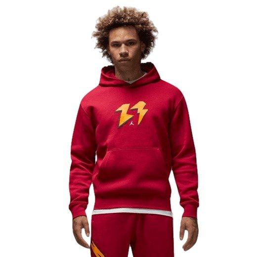 Jordan Men's Flight MVP Fleece Pullover Hoodie - Red - RED Thumbnail View 1