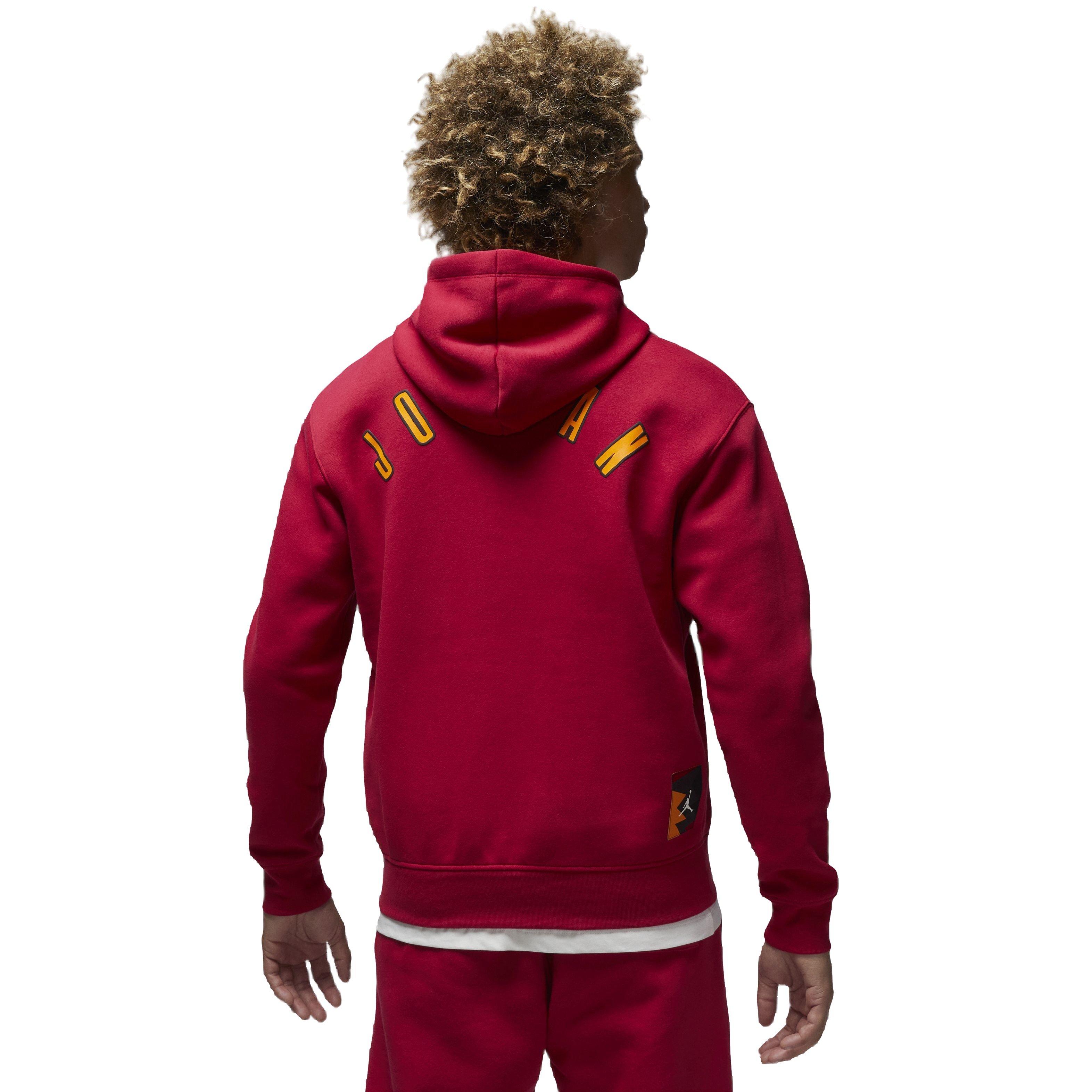Jordan Men's Flight MVP Fleece Pullover Hoodie - Red - RED Thumbnail View 2