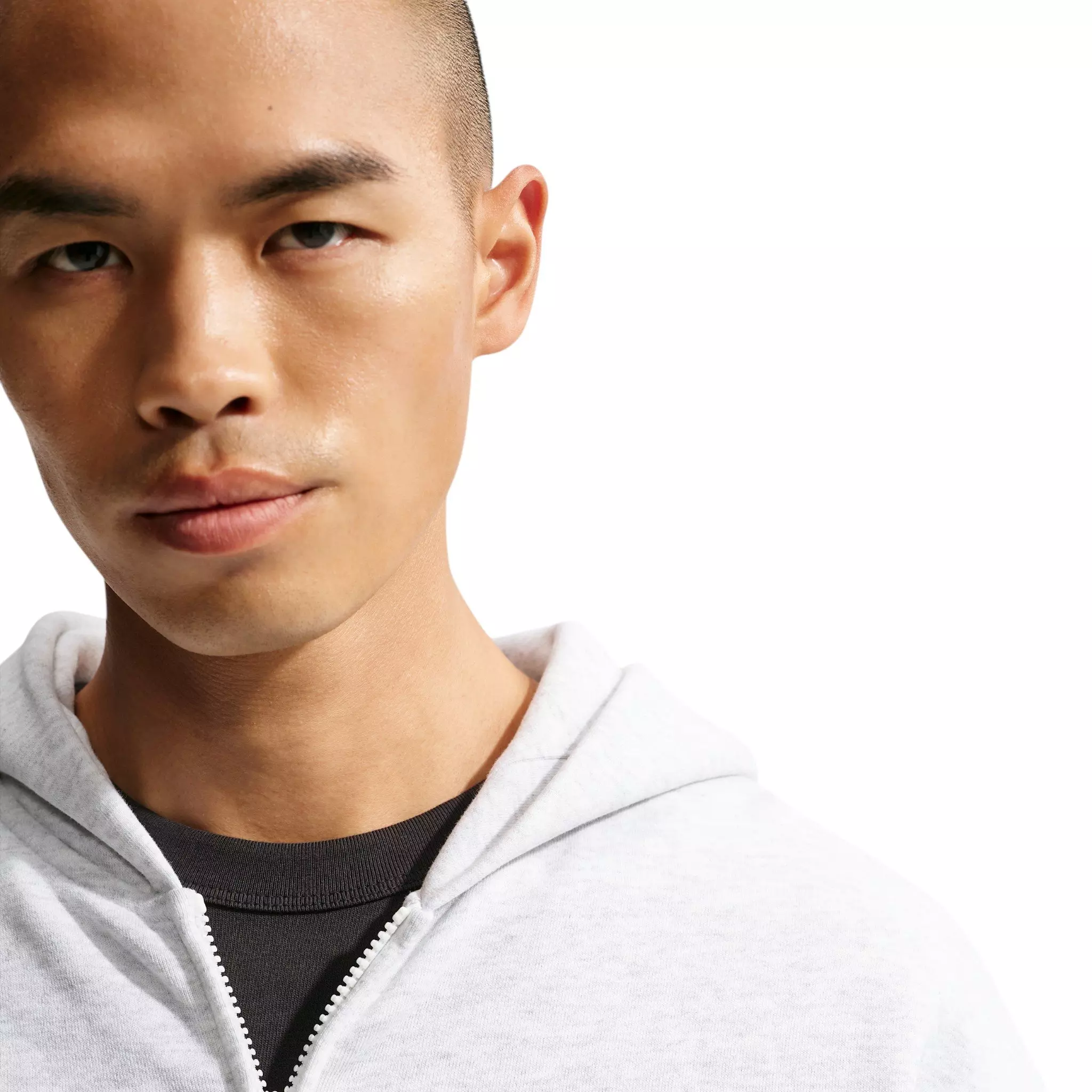 Nike Men's Solo Swoosh Full-Zip Hoodie - BROWN