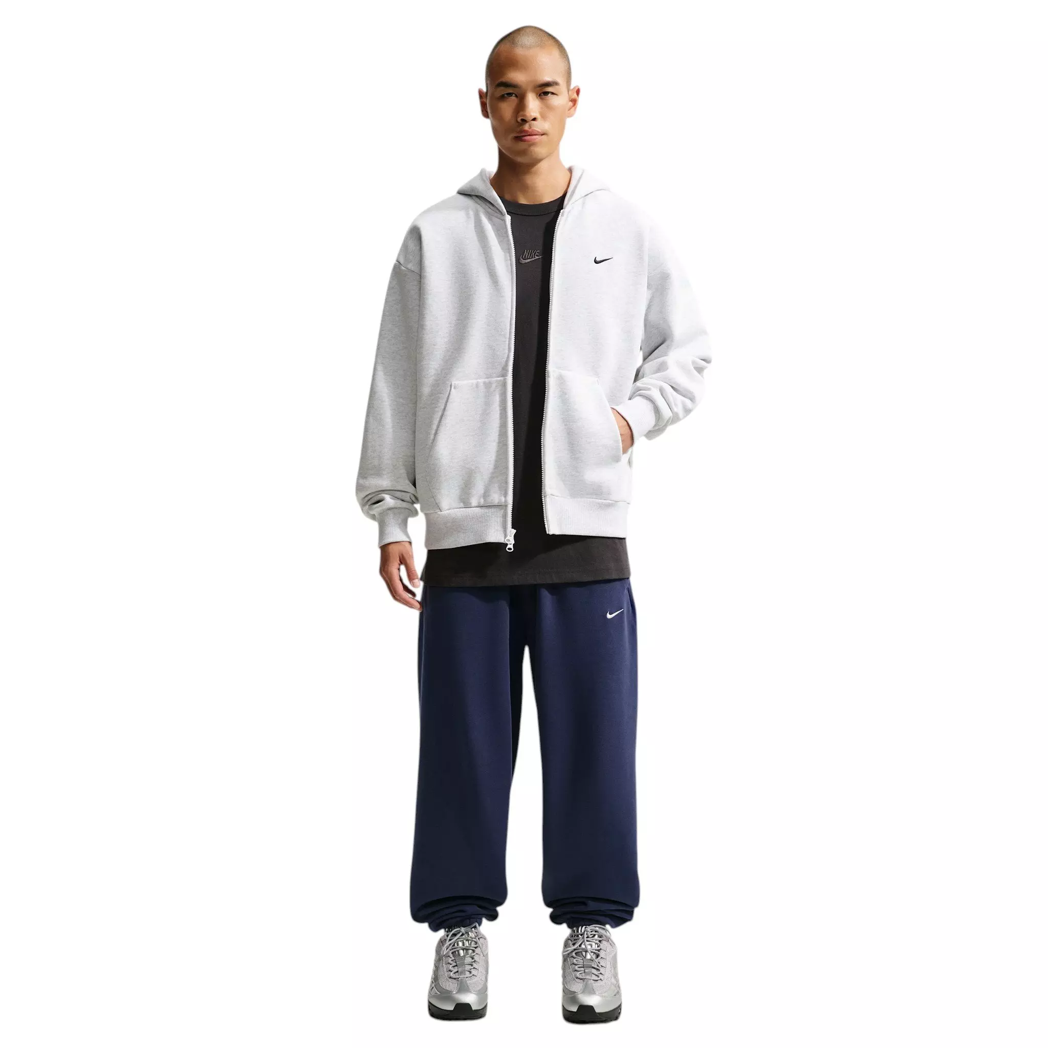 Nike Men's Solo Swoosh Full-Zip Hoodie - BROWN