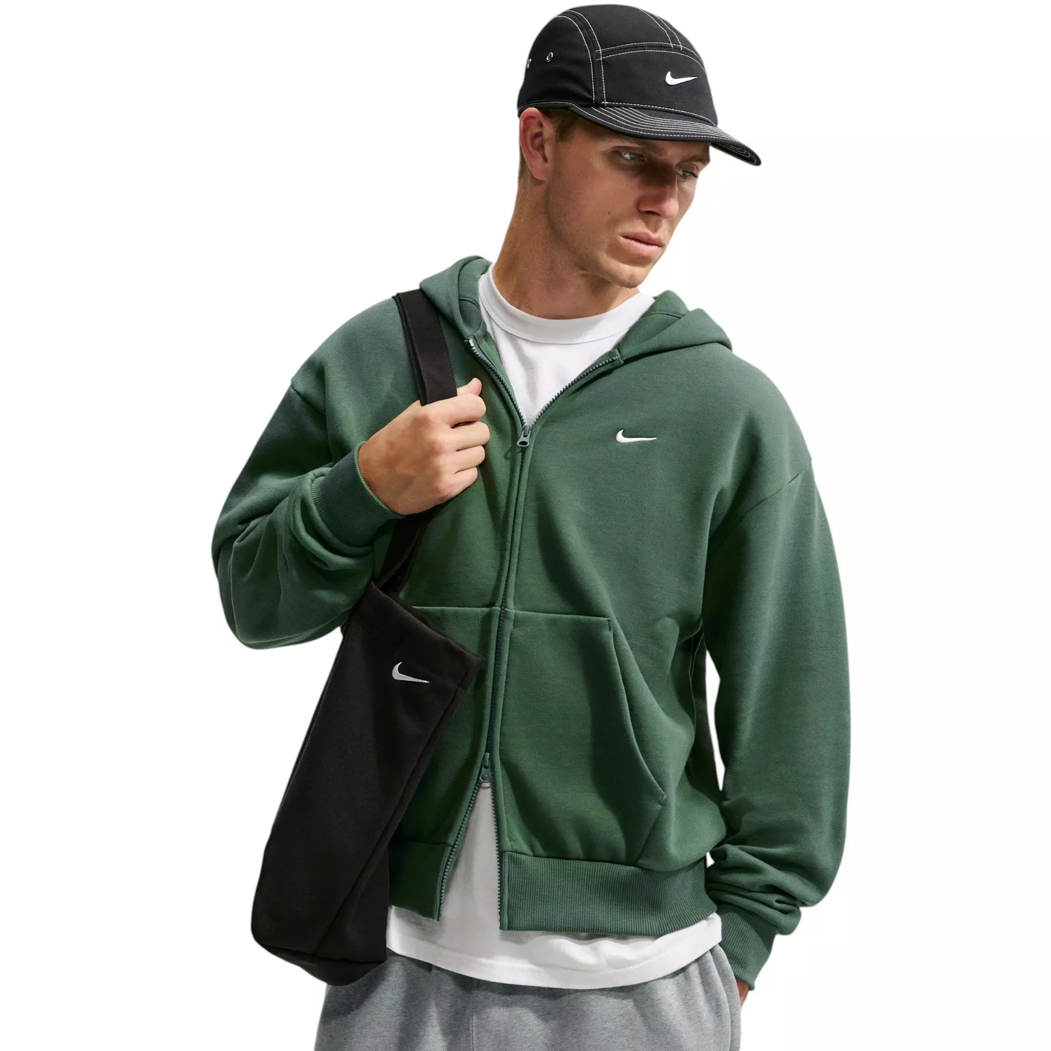 Nike Men's Solo Swoosh Full-Zip Hoodie - GREEN