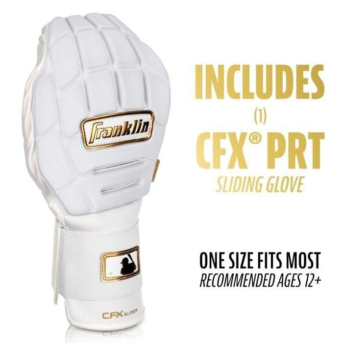 Franklin Sports CFX Slider PRT Protective Sliding Glove - WHITE/GOLD Thumbnail View 2