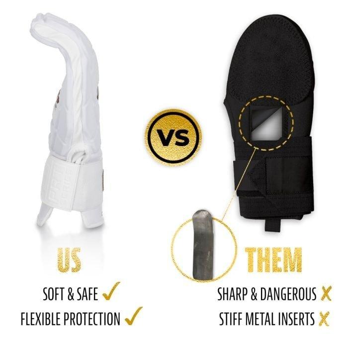 Franklin Sports CFX Slider PRT Protective Sliding Glove - WHITE/GOLD Thumbnail View 3