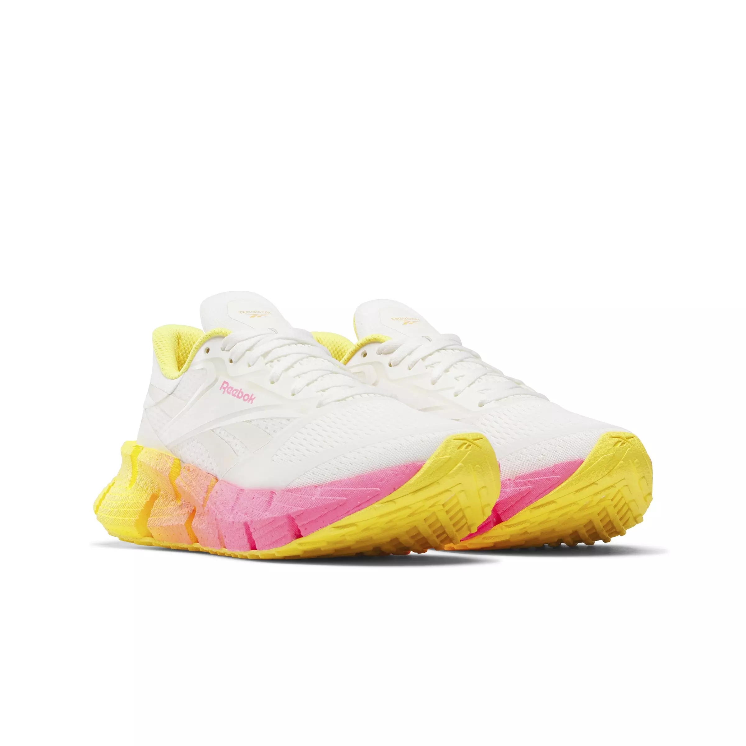 Reebok FloatZig 1 "White/Yellow/Pink" Women's Running Shoe - WHITE/YELLOW/PINK