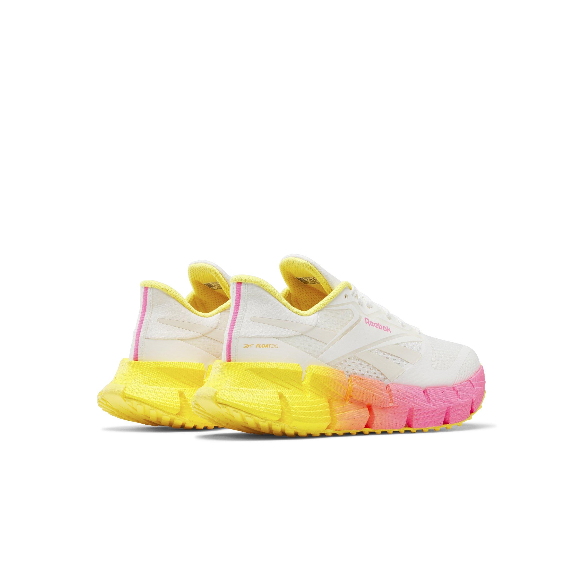 Reebok FloatZig 1 "White/Yellow/Pink" Women's Running Shoe - WHITE/YELLOW/PINK Thumbnail View 3