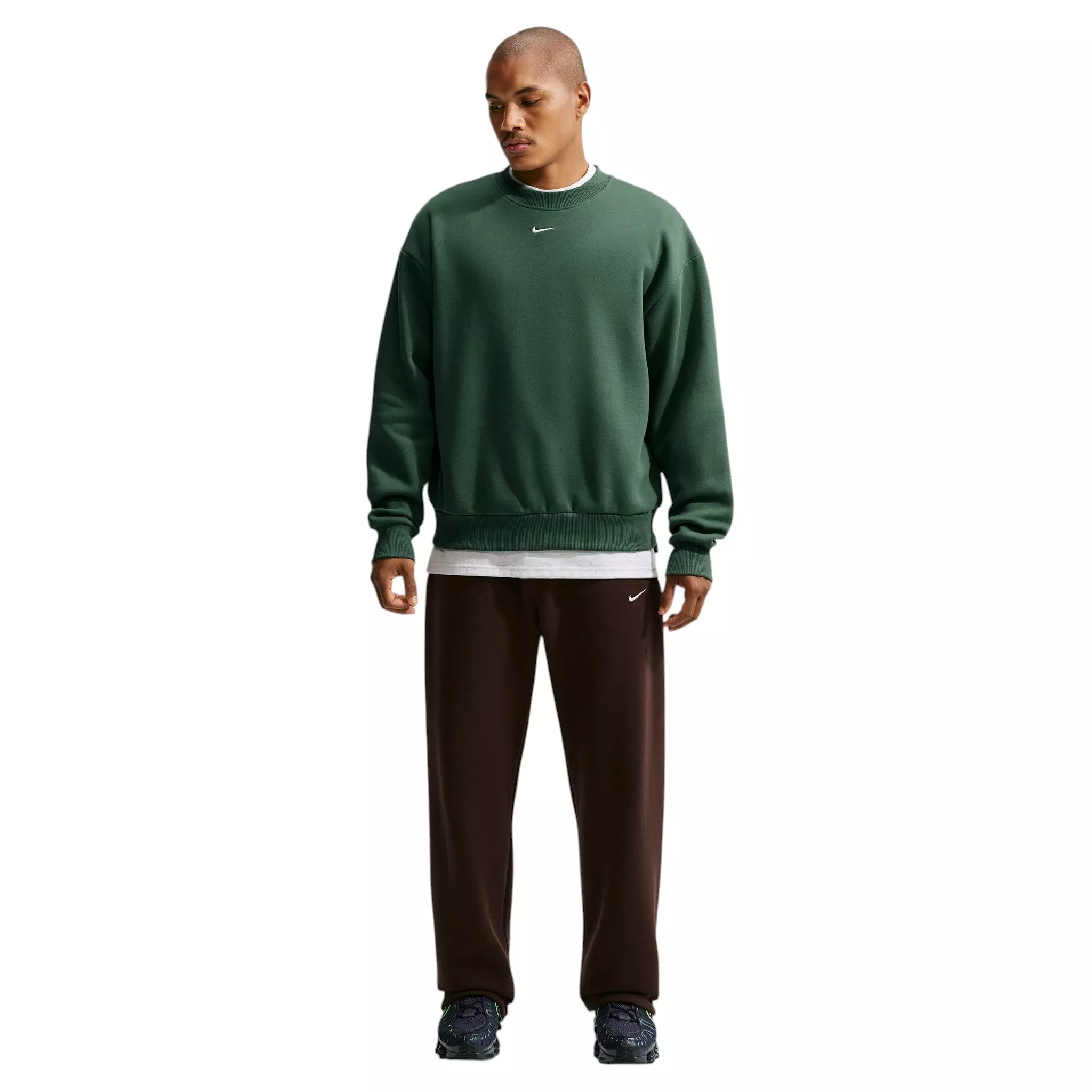 Nike Men's Solo Fleece Crew-Neck Sweatshirt - GREEN