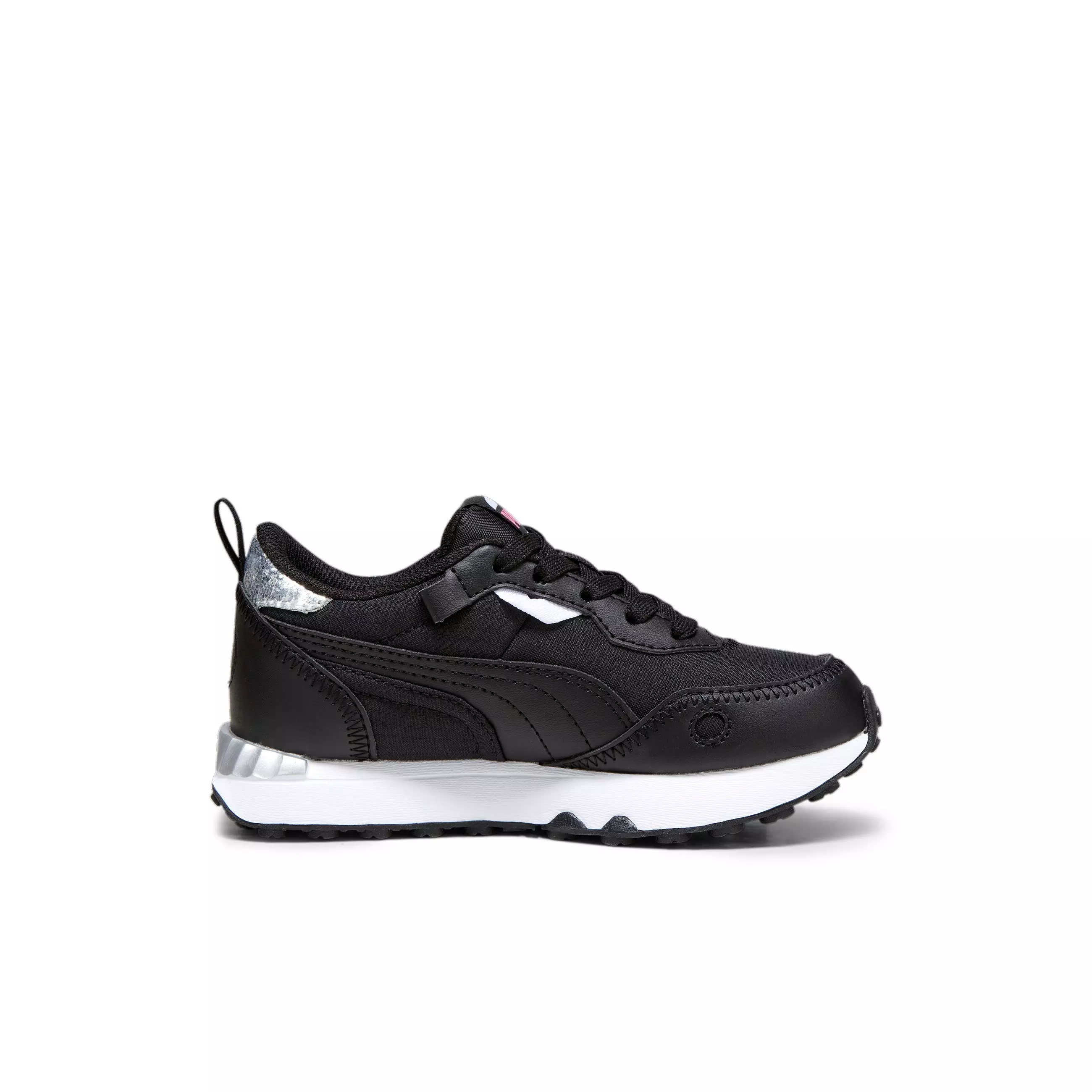 PUMA Rider FV Starry Night "Puma Black/Puma Silver" Preschool Boys' Shoe - BLACK/SILVER