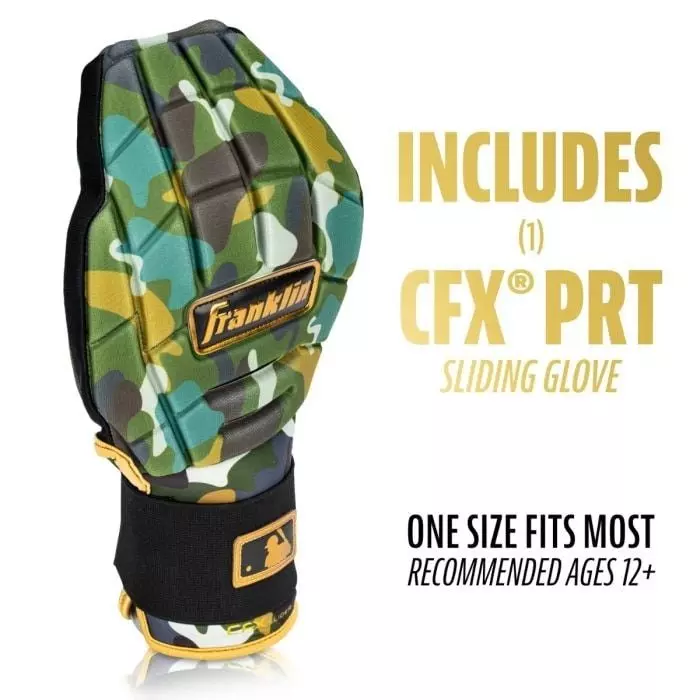 Franklin Sports Youth CFX Slider PRT Protective Sliding Glove - CAMO/GOLD