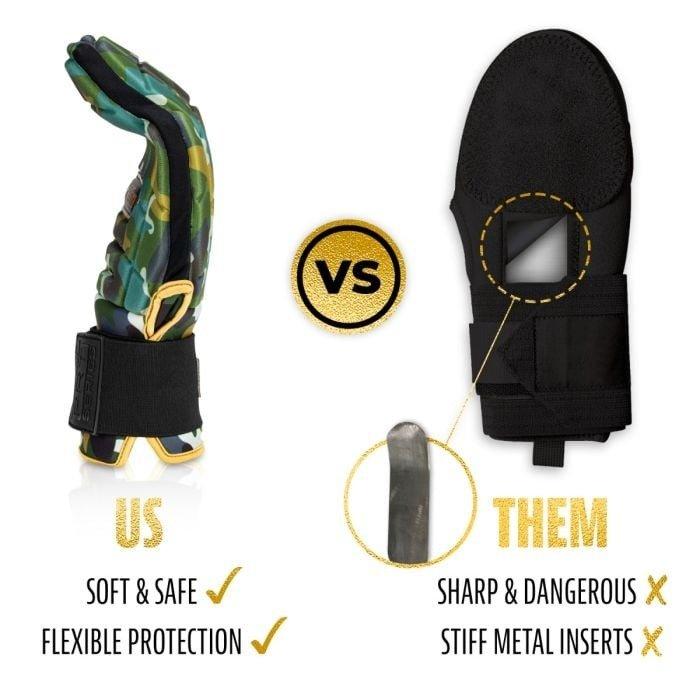 Franklin Sports Youth CFX Slider PRT Protective Sliding Glove - CAMO/GOLD Thumbnail View 3