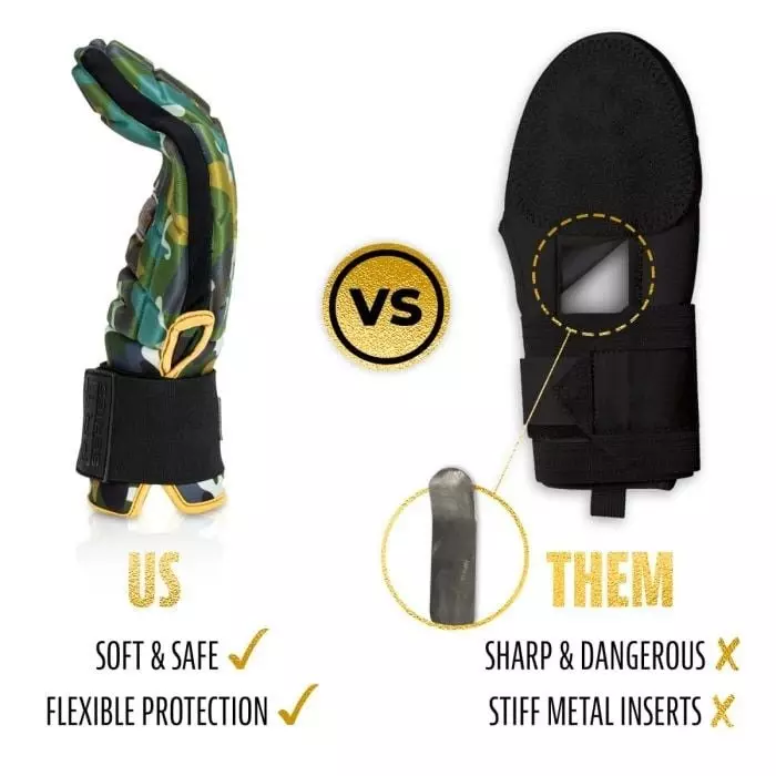 Franklin Sports Youth CFX Slider PRT Protective Sliding Glove - CAMO/GOLD