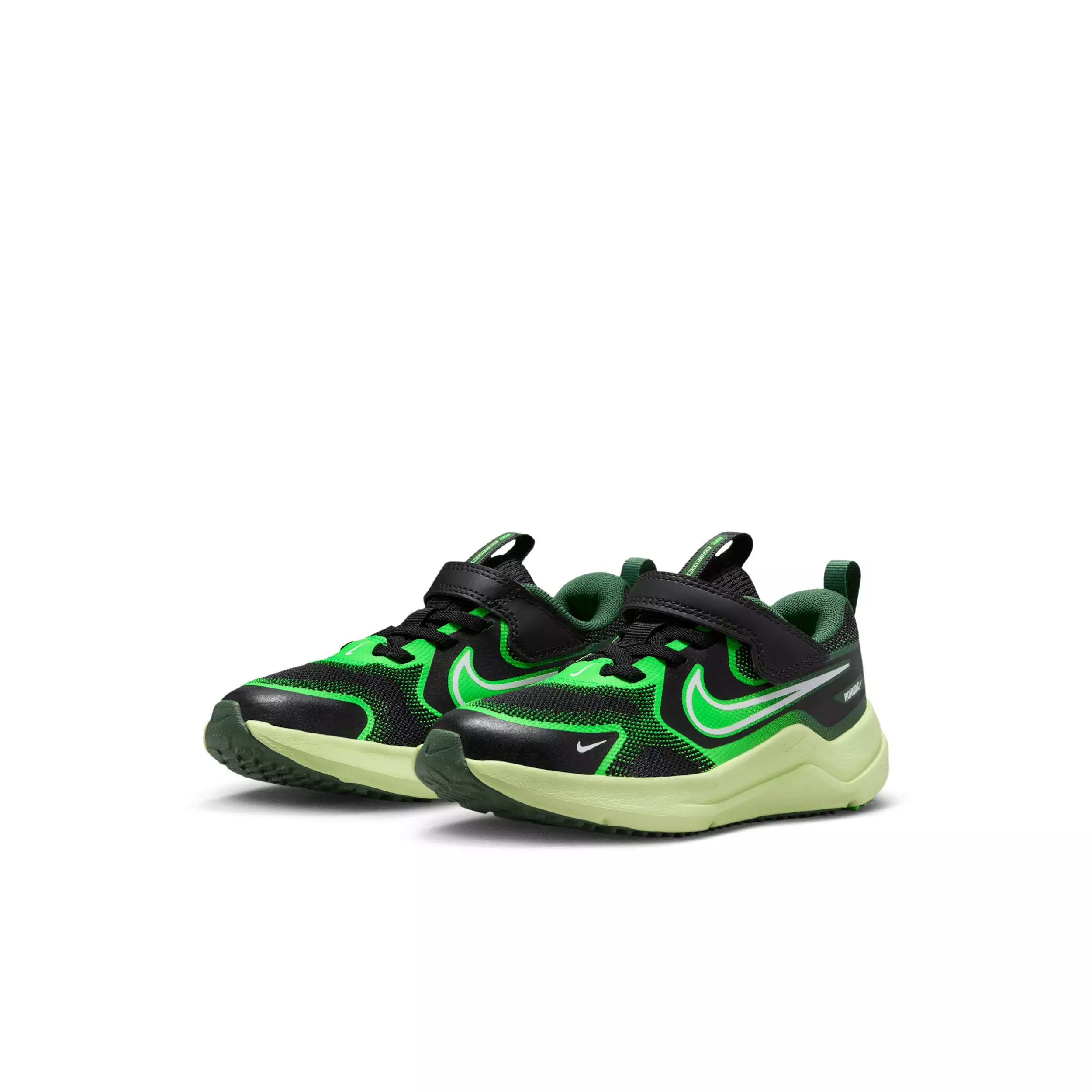 Nike Cosmic Runner "Black/Light Liquid Lime/Fir/White" Preschool Boys' Running Shoe - BLACK/LIME/FIR/WHITE