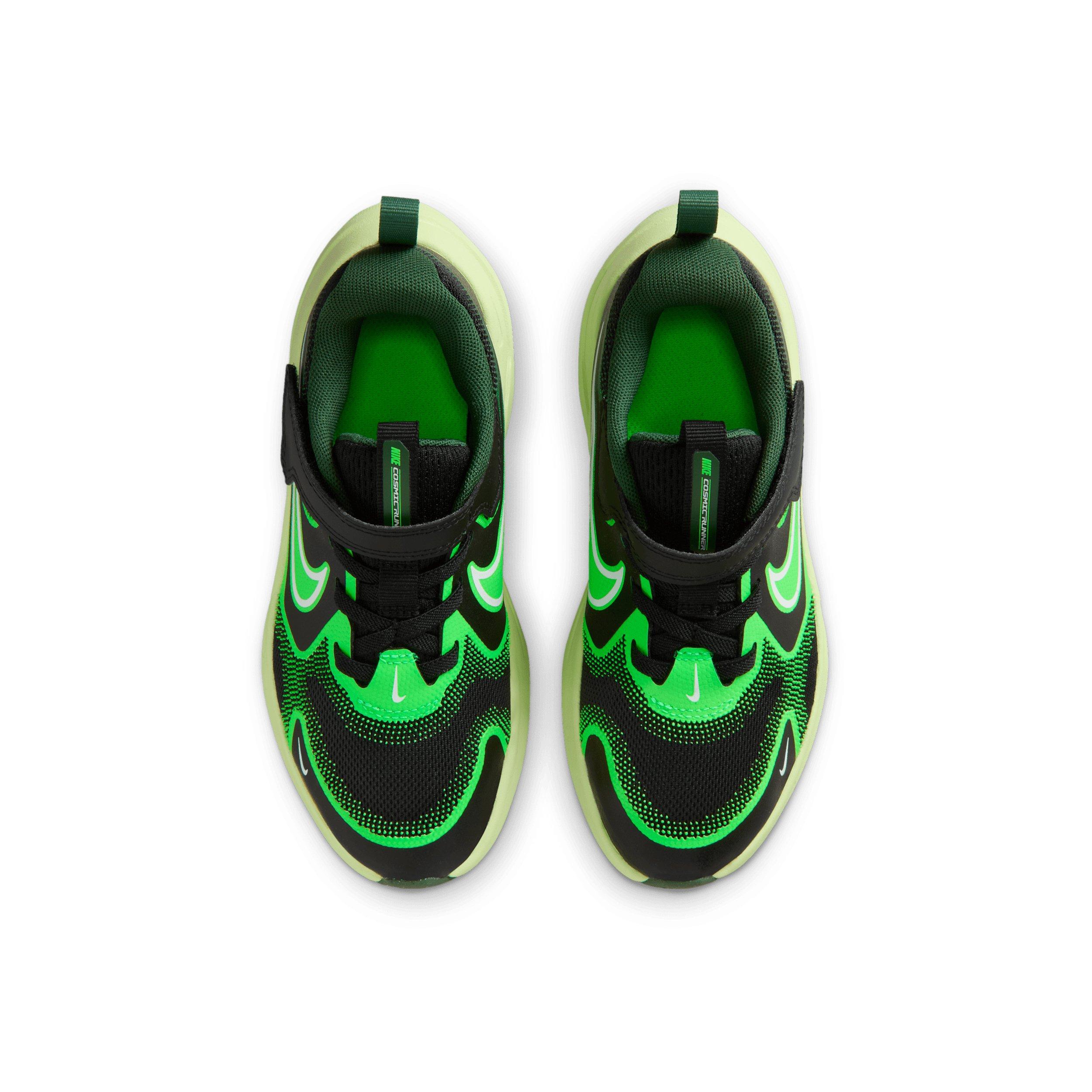 Nike Cosmic Runner Preschool Boys' "Black/Light Liquid Lime/Fir/White" Running Shoe