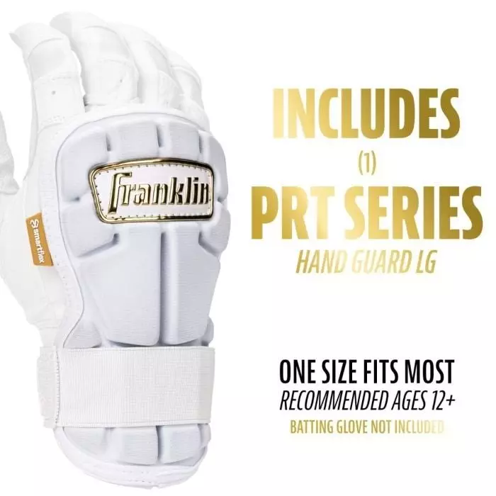 Franklin Sports PRT Protective Hand Guard LG - WHITE/GOLD