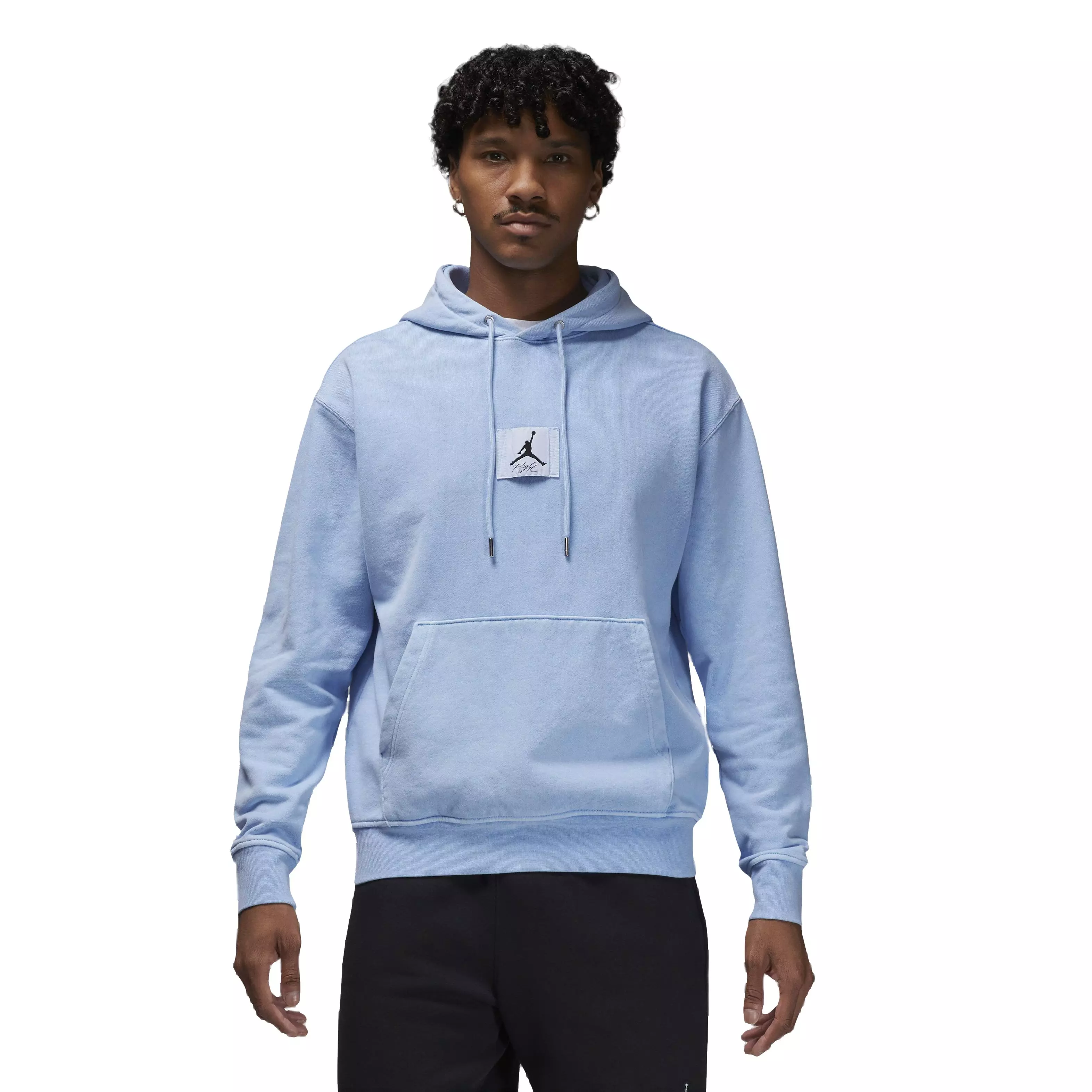 Jordan Men's Essentials Statement Fleece Washed Pullover Hoodie - BLUE