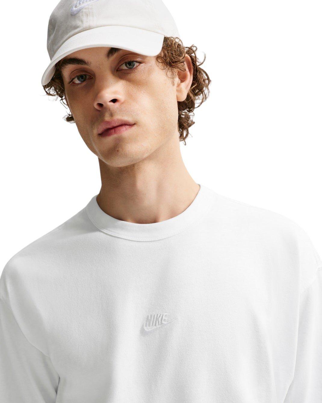 Nike Men's Sportswear Premium Essentials Long-Sleeve T-Shirt - WHITE