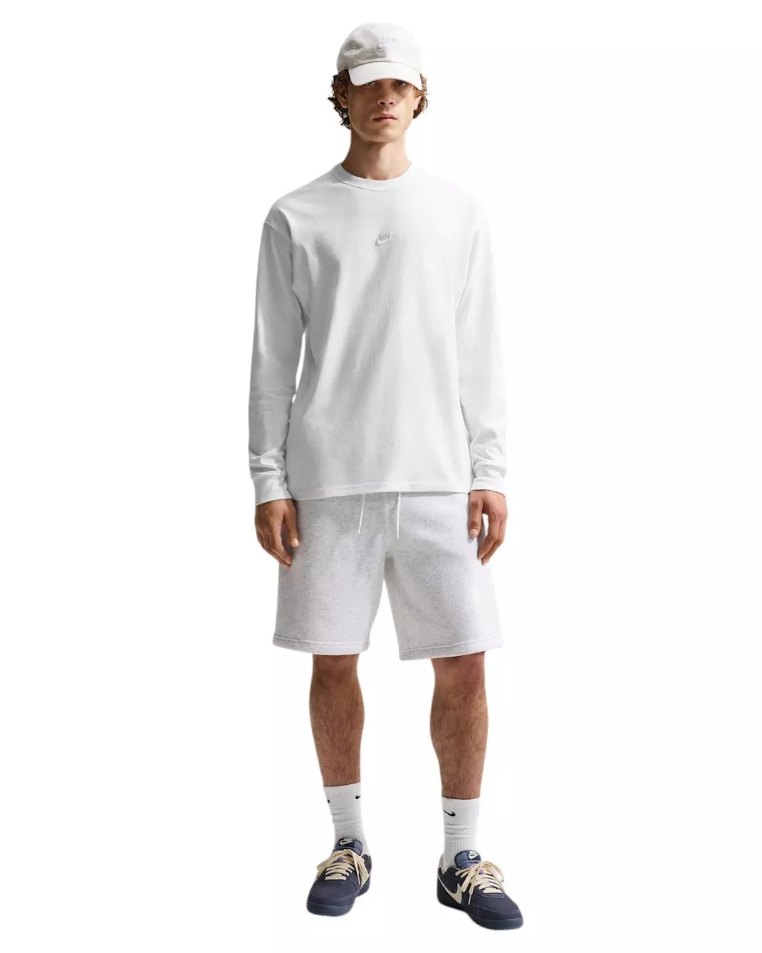 Nike Men's Sportswear Premium Essentials Long-Sleeve T-Shirt - WHITE
