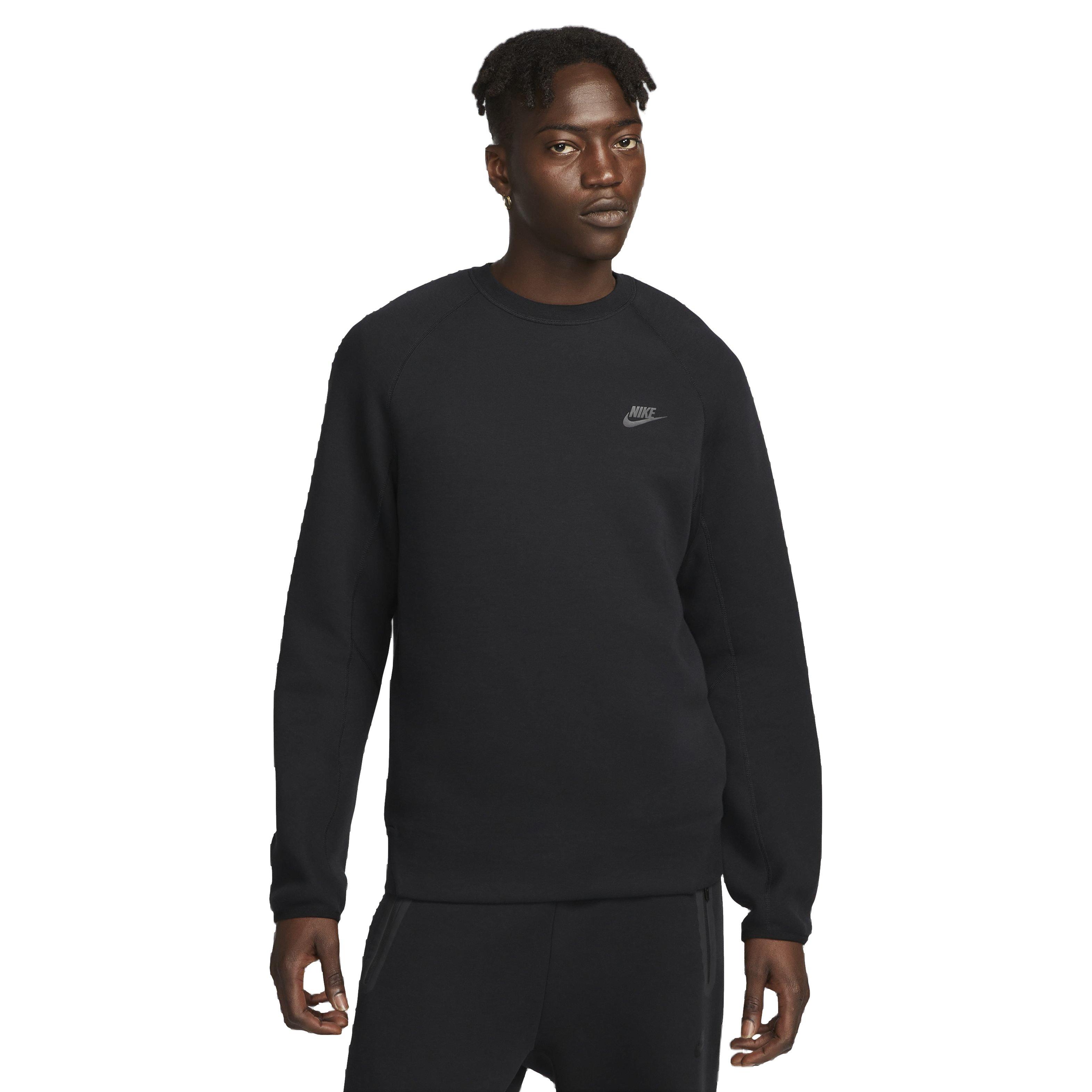 Nike Men's Tech Fleece Crewneck Sweatshirt - BLACK Thumbnail View 1
