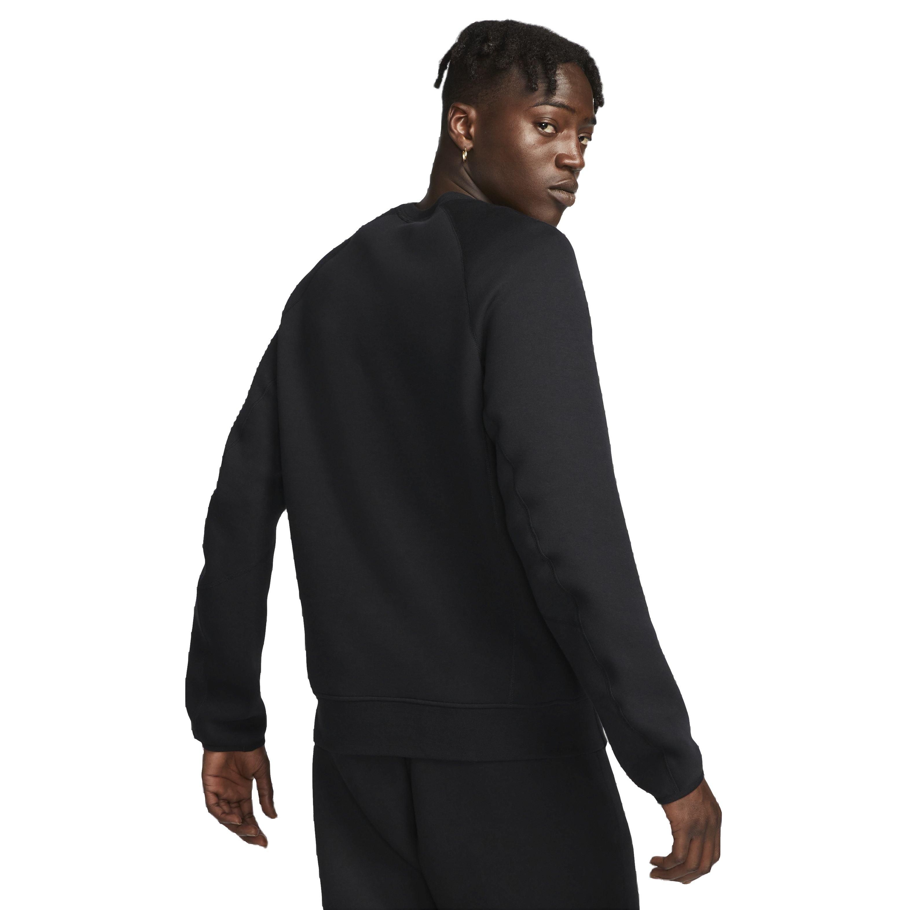 Nike Men's Tech Fleece Crewneck Sweatshirt - BLACK Thumbnail View 2
