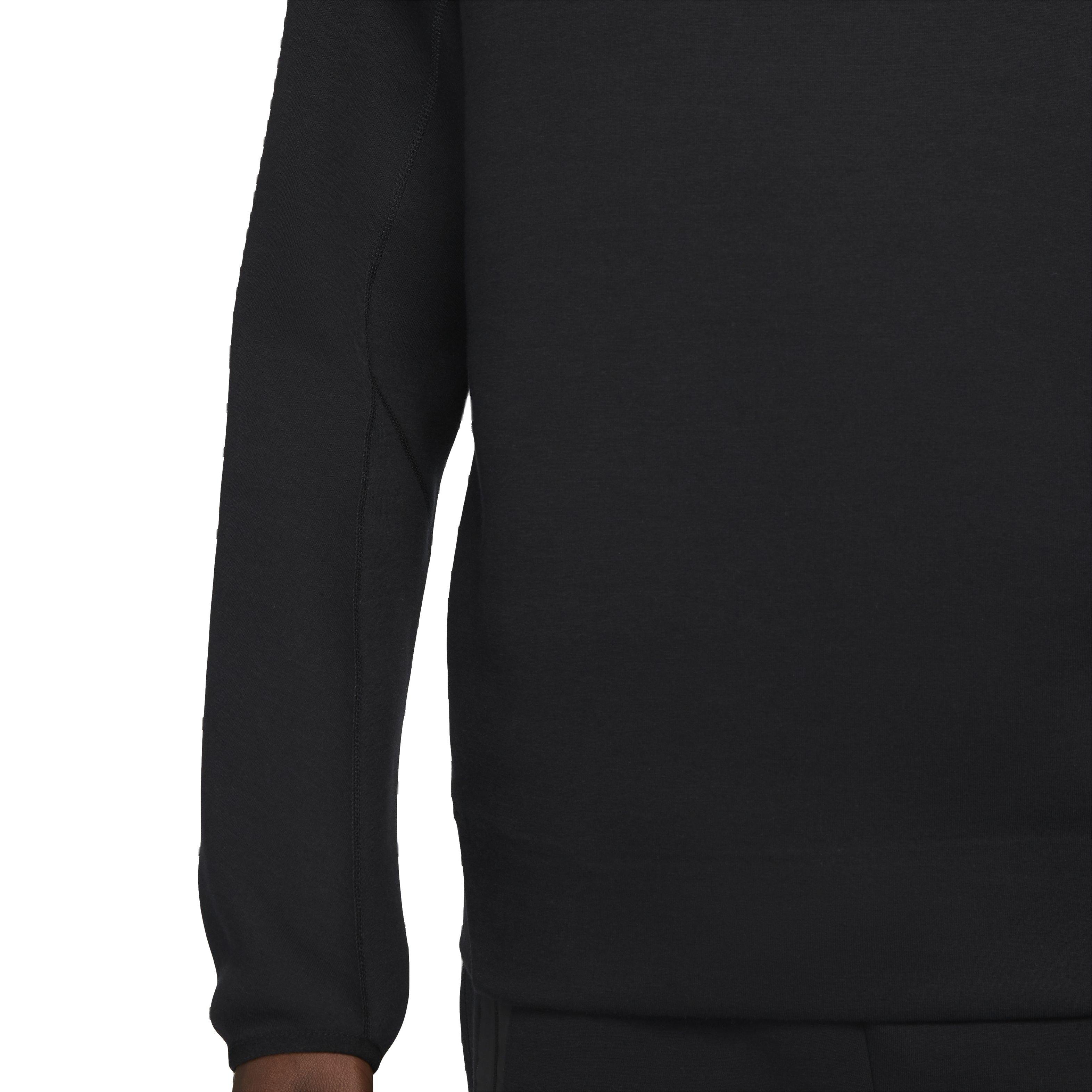 Nike Men's Tech Fleece Crewneck Sweatshirt - BLACK Thumbnail View 4