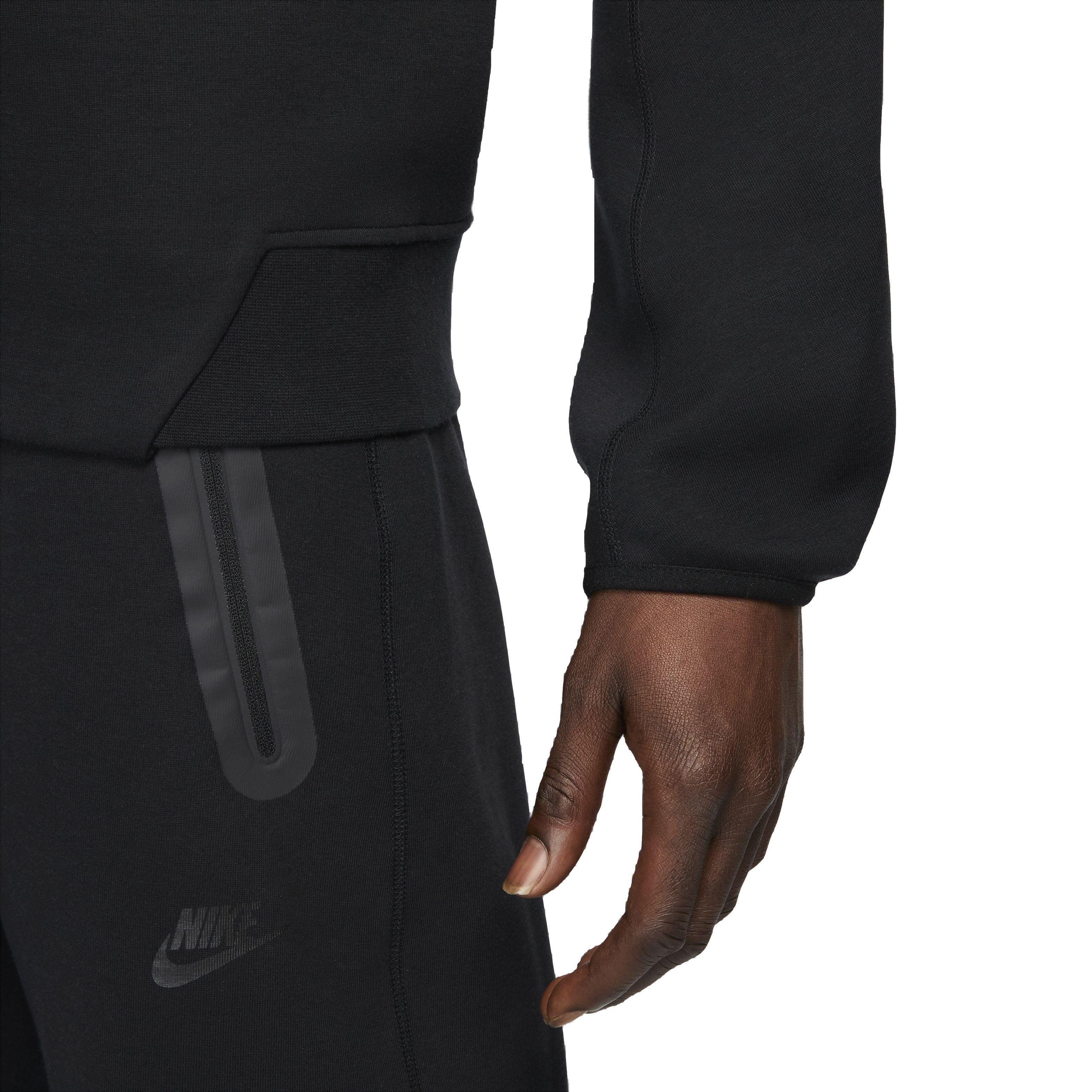 Nike Men's Tech Fleece Crewneck Sweatshirt - BLACK Thumbnail View 6