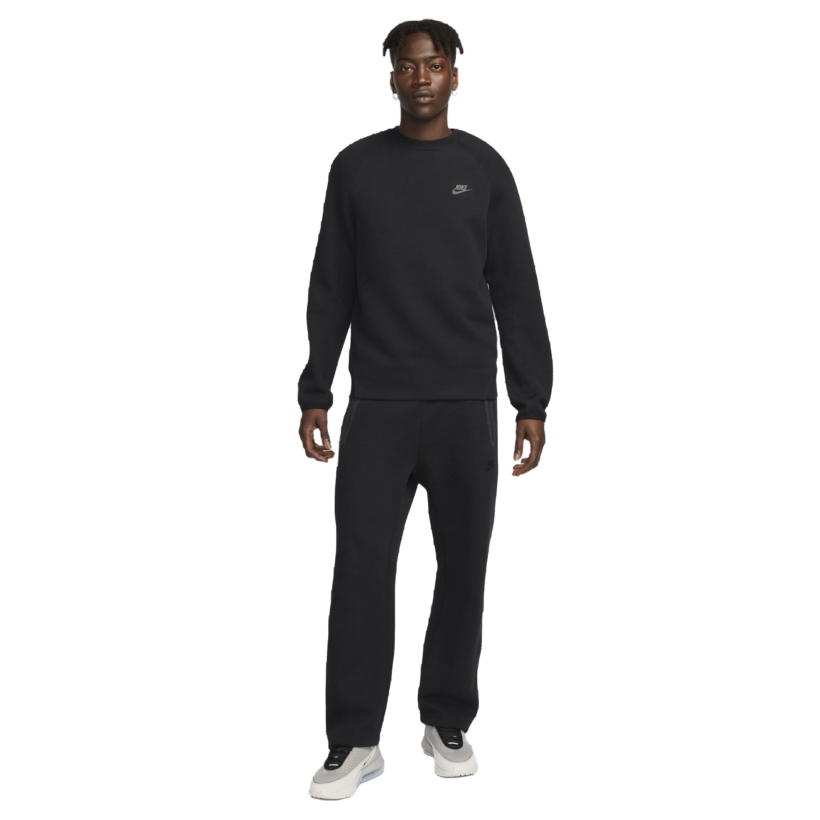 Nike Men's Tech Fleece Crewneck Sweatshirt - BLACK Thumbnail View 7