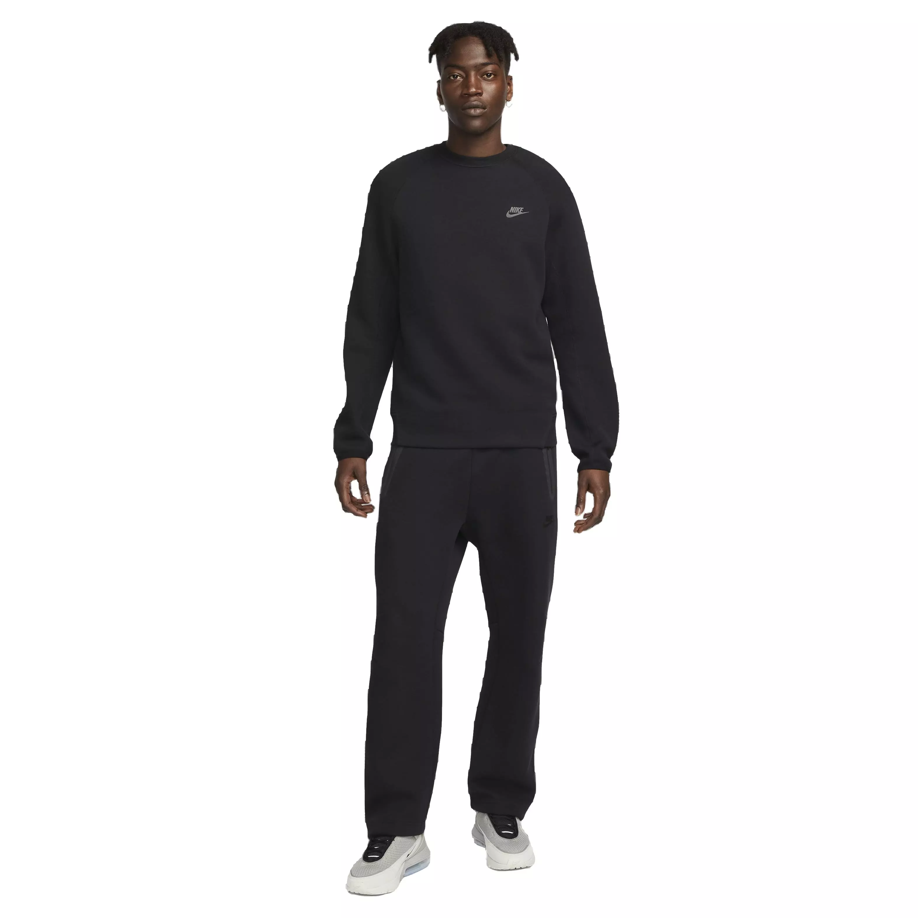 Nike Men's Tech Fleece Crewneck Sweatshirt - BLACK