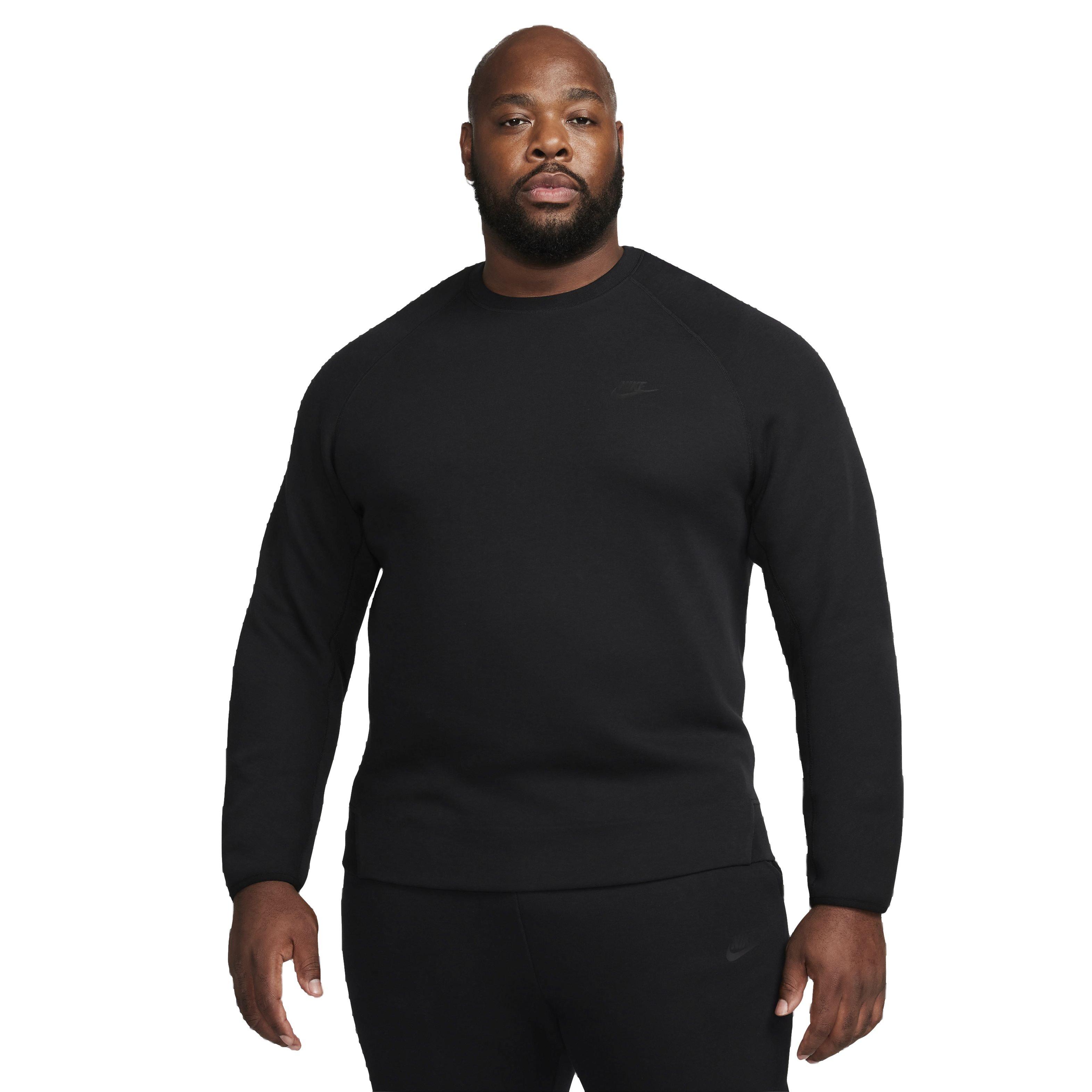 Nike Men's Tech Fleece Crewneck Sweatshirt - BLACK Thumbnail View 8