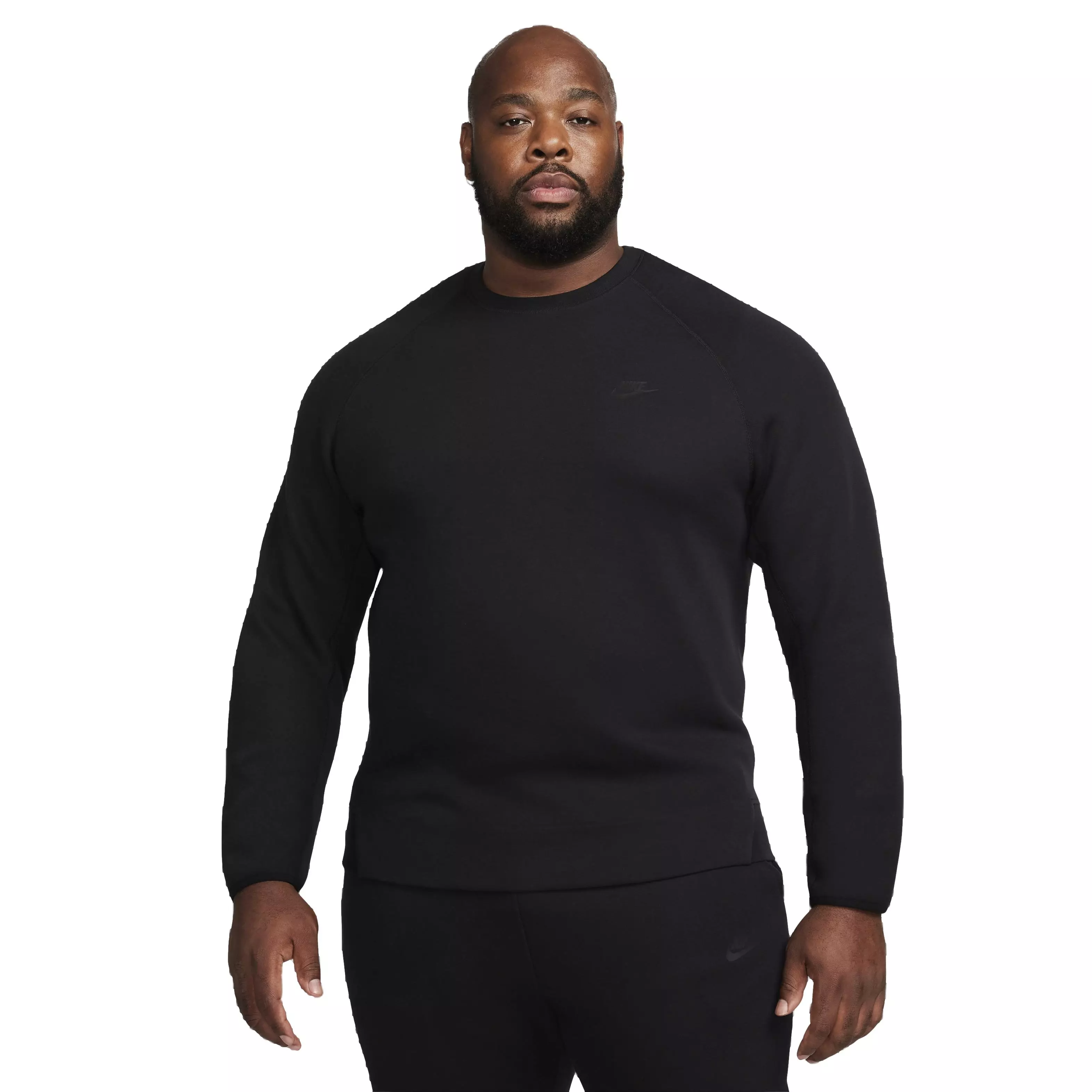 Nike Men's Tech Fleece Crewneck Sweatshirt - BLACK