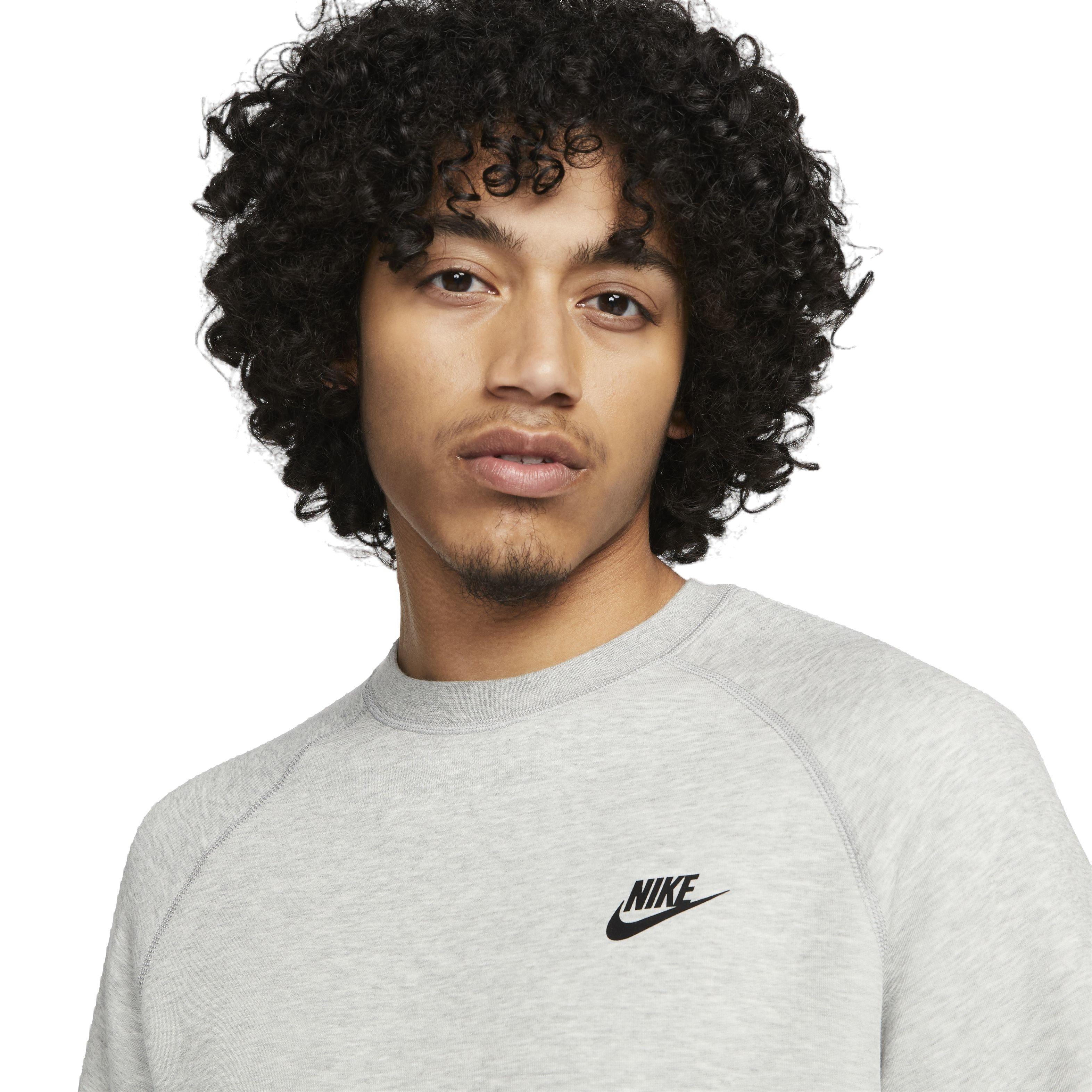 Nike Men's Tech Fleece Crewneck Sweatshirt - DK GREY Thumbnail View 3