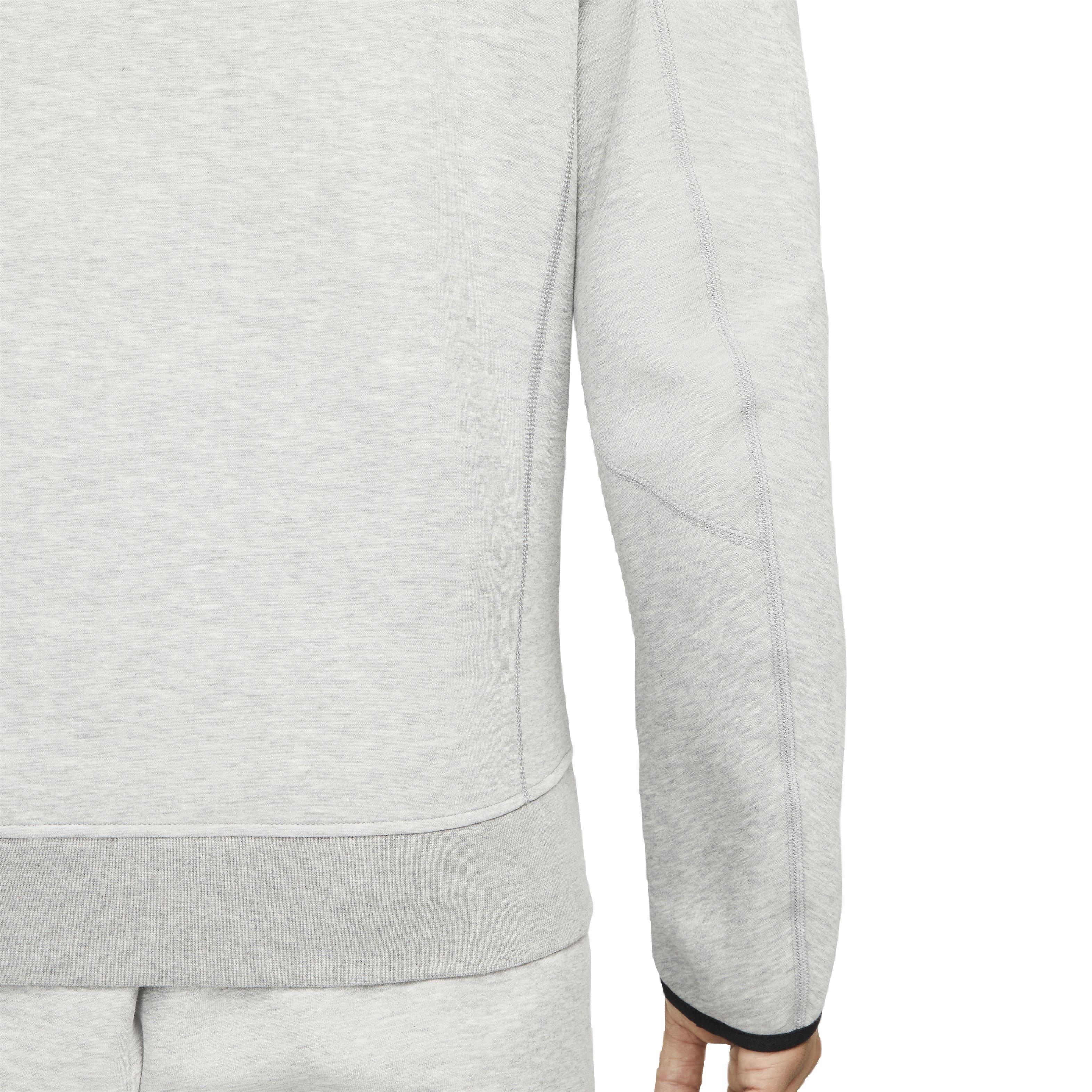 Nike Men's Tech Fleece Crewneck Sweatshirt - DK GREY Thumbnail View 5